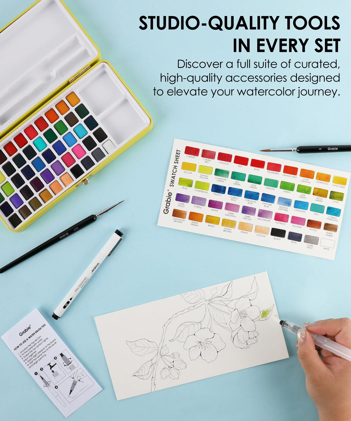 All-In-One Premium Watercolor Set of 50 - Image 7