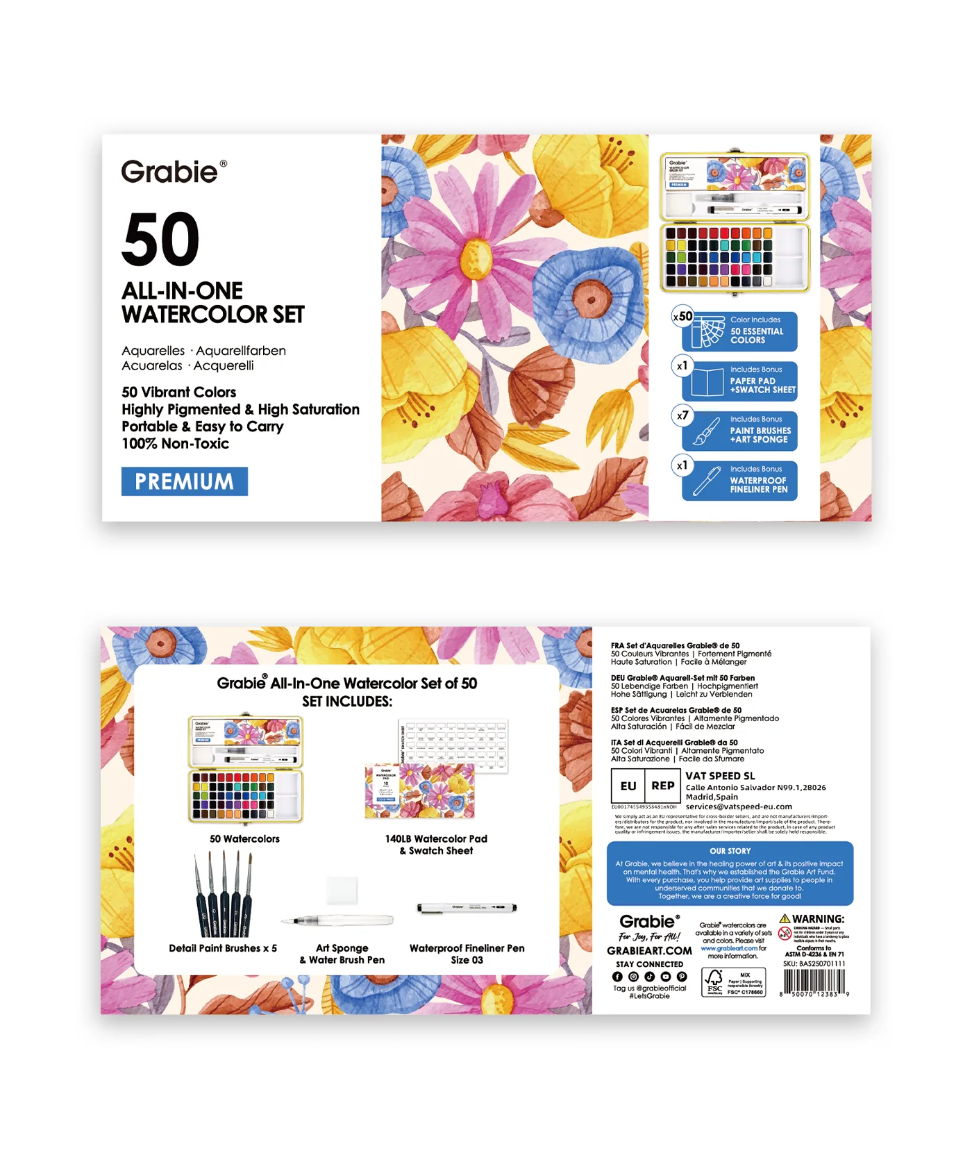 All-In-One Premium Watercolor Set of 50 - Image 9