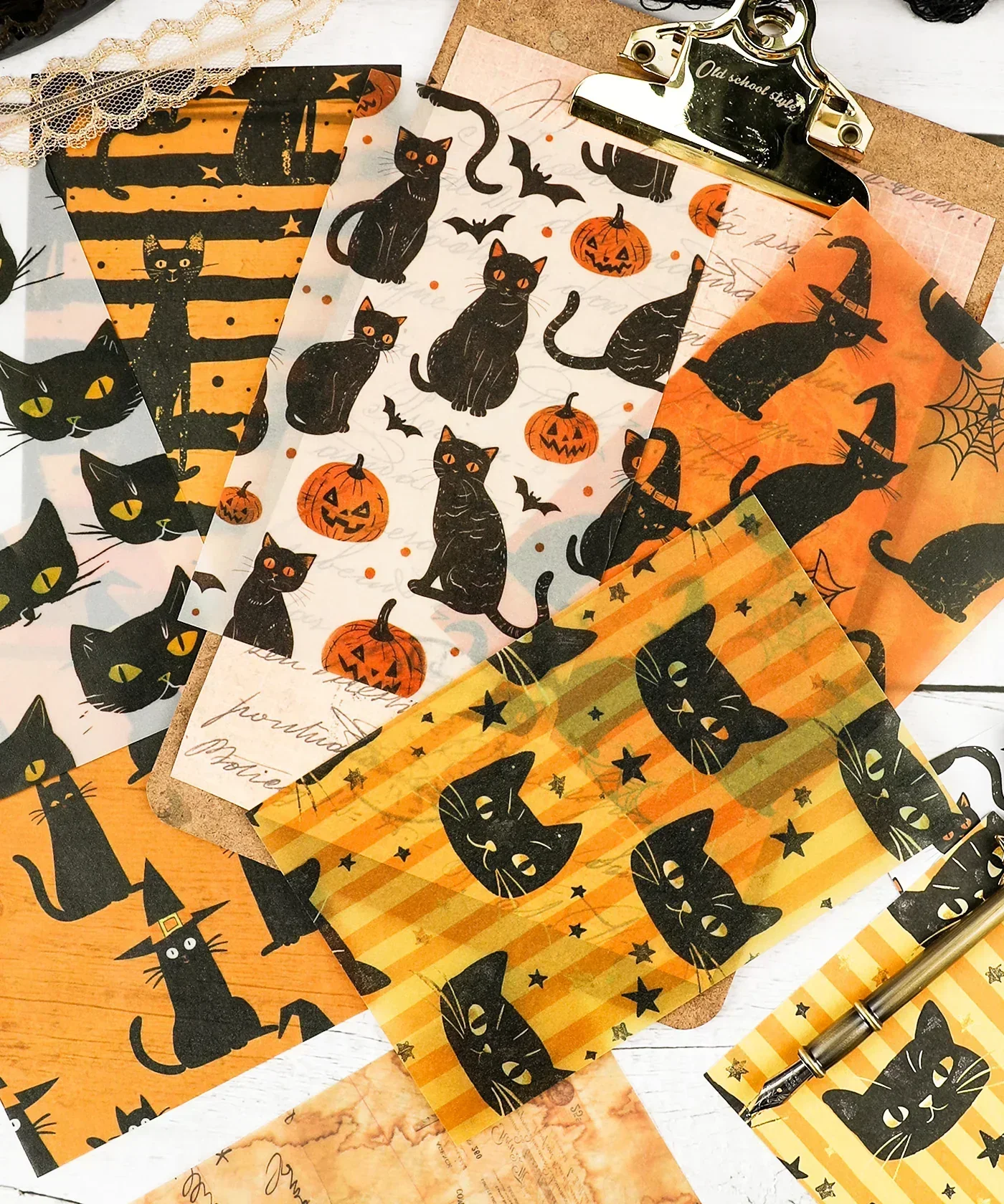 12 Sheets Grabie Exclusive Scaredy Cat Paper Set - Image 3