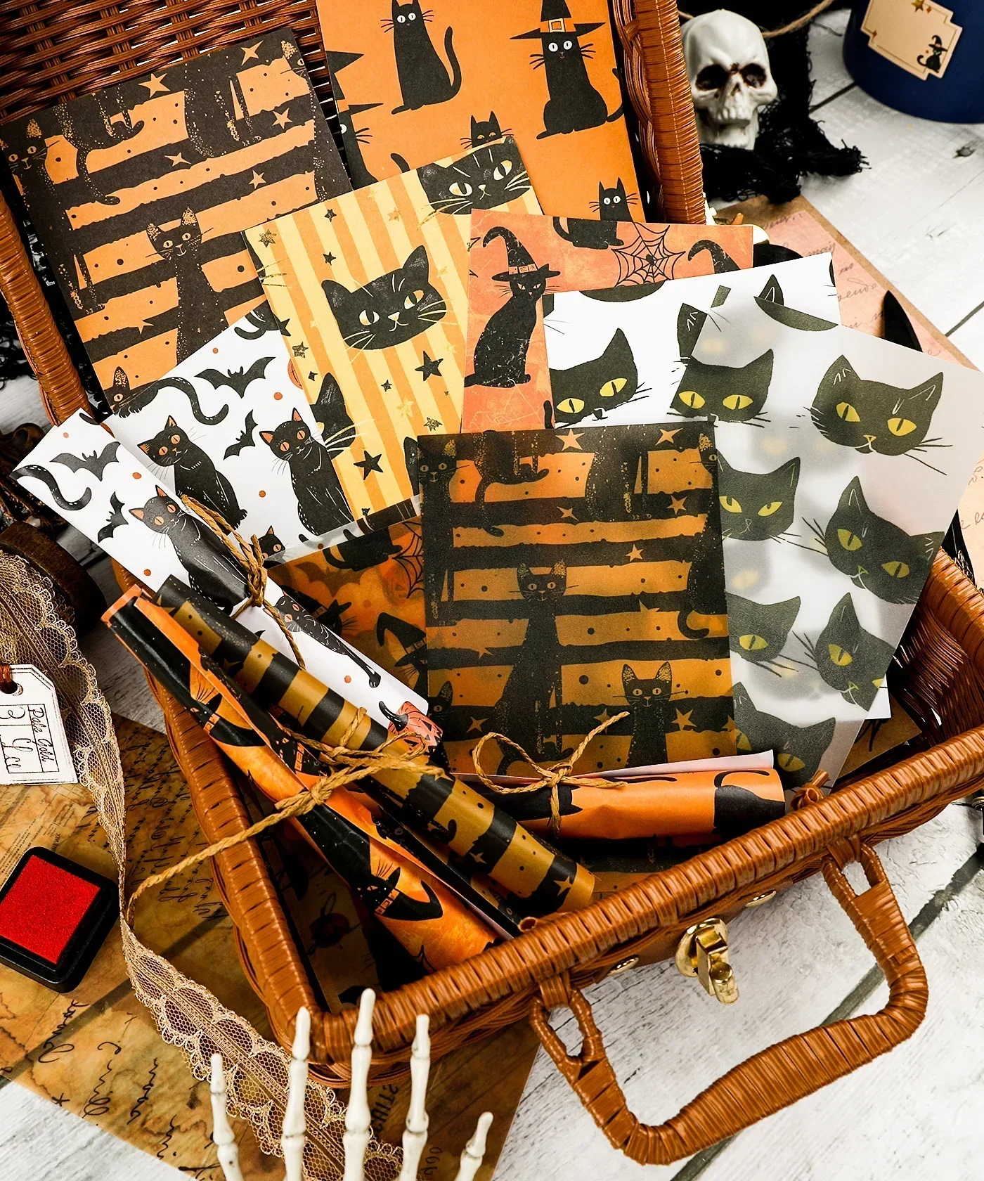 12 Sheets Grabie Exclusive Scaredy Cat Paper Set - Image 4