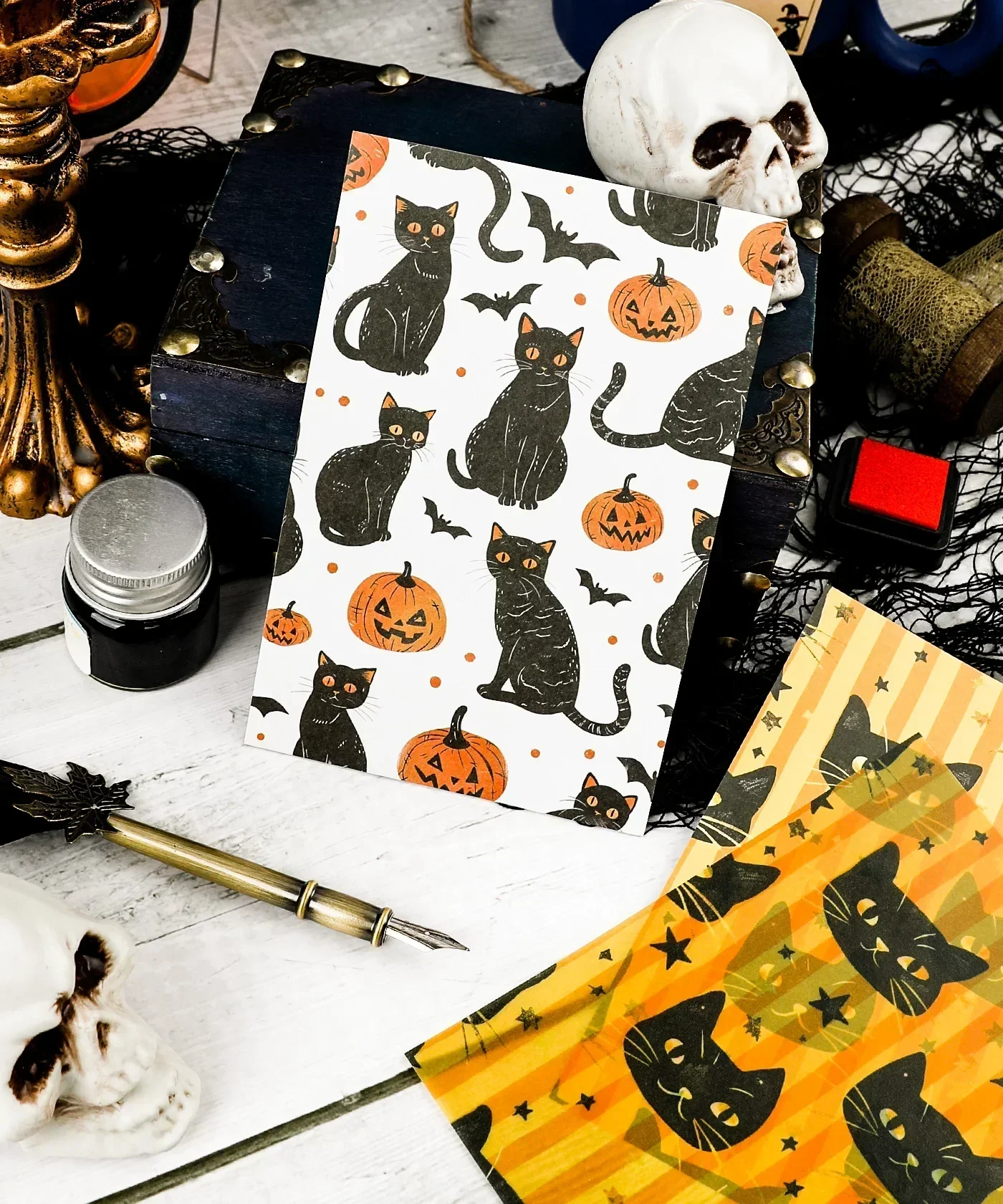 12 Sheets Grabie Exclusive Scaredy Cat Paper Set - Image 7