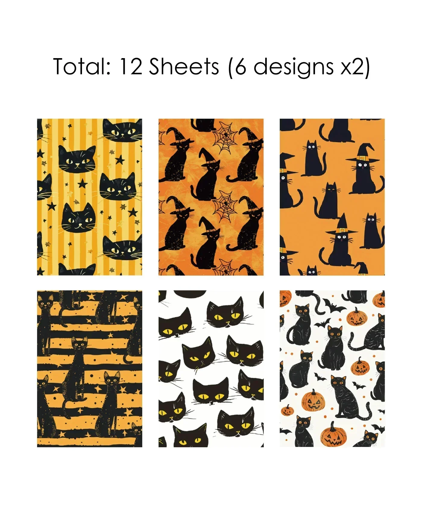 12 Sheets Grabie Exclusive Scaredy Cat Paper Set - Image 8