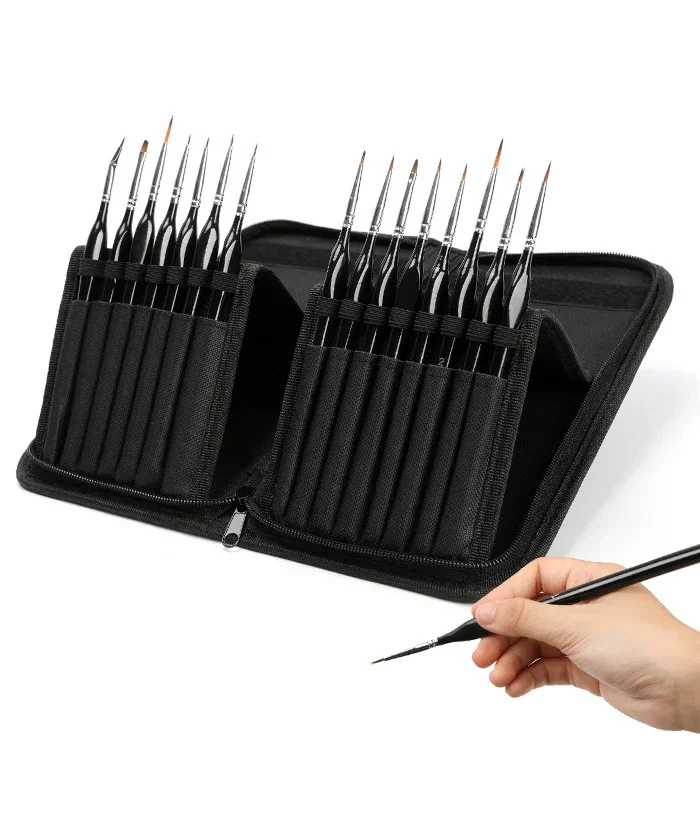 15 Pcs Miniature Detail Brush Set - Image 5