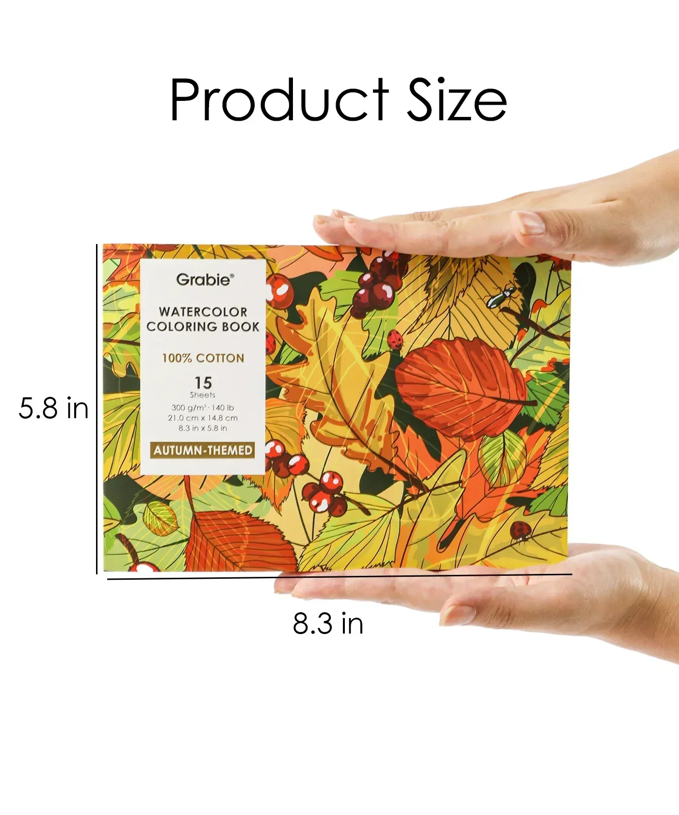 15 Sheets 140LB Autumn-Themed Watercolor Coloring Book - Image 8