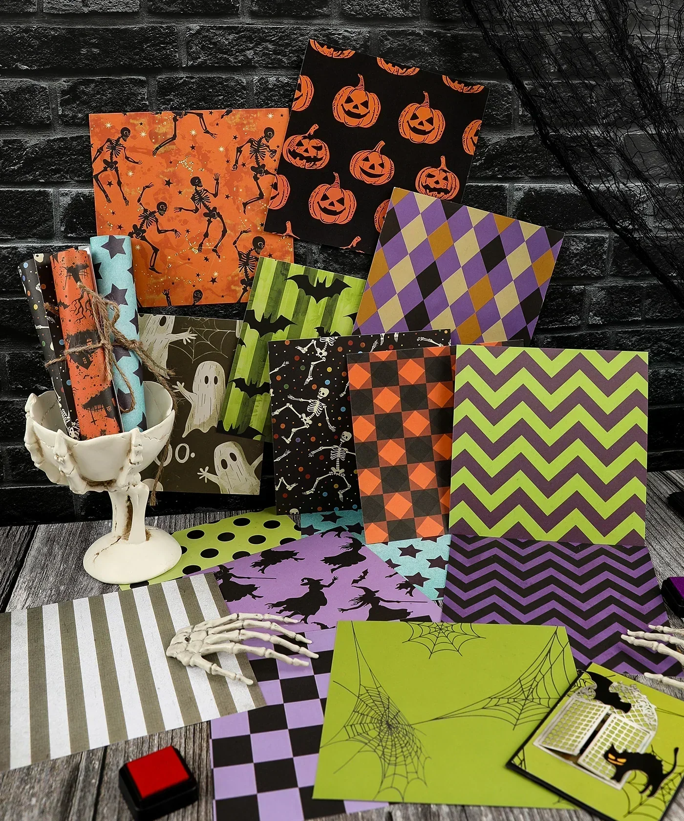 16 Sheets Grabie Exclusive Halloween Party Paper Set - Image 4