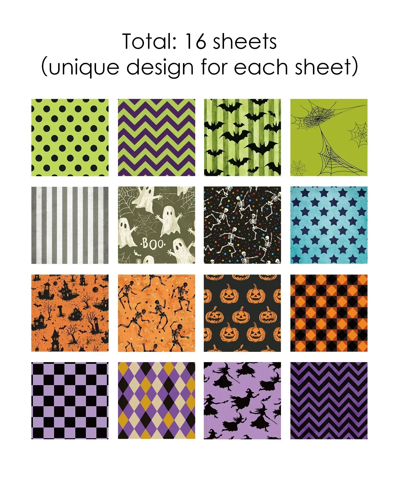 16 Sheets Grabie Exclusive Halloween Party Paper Set - Image 8