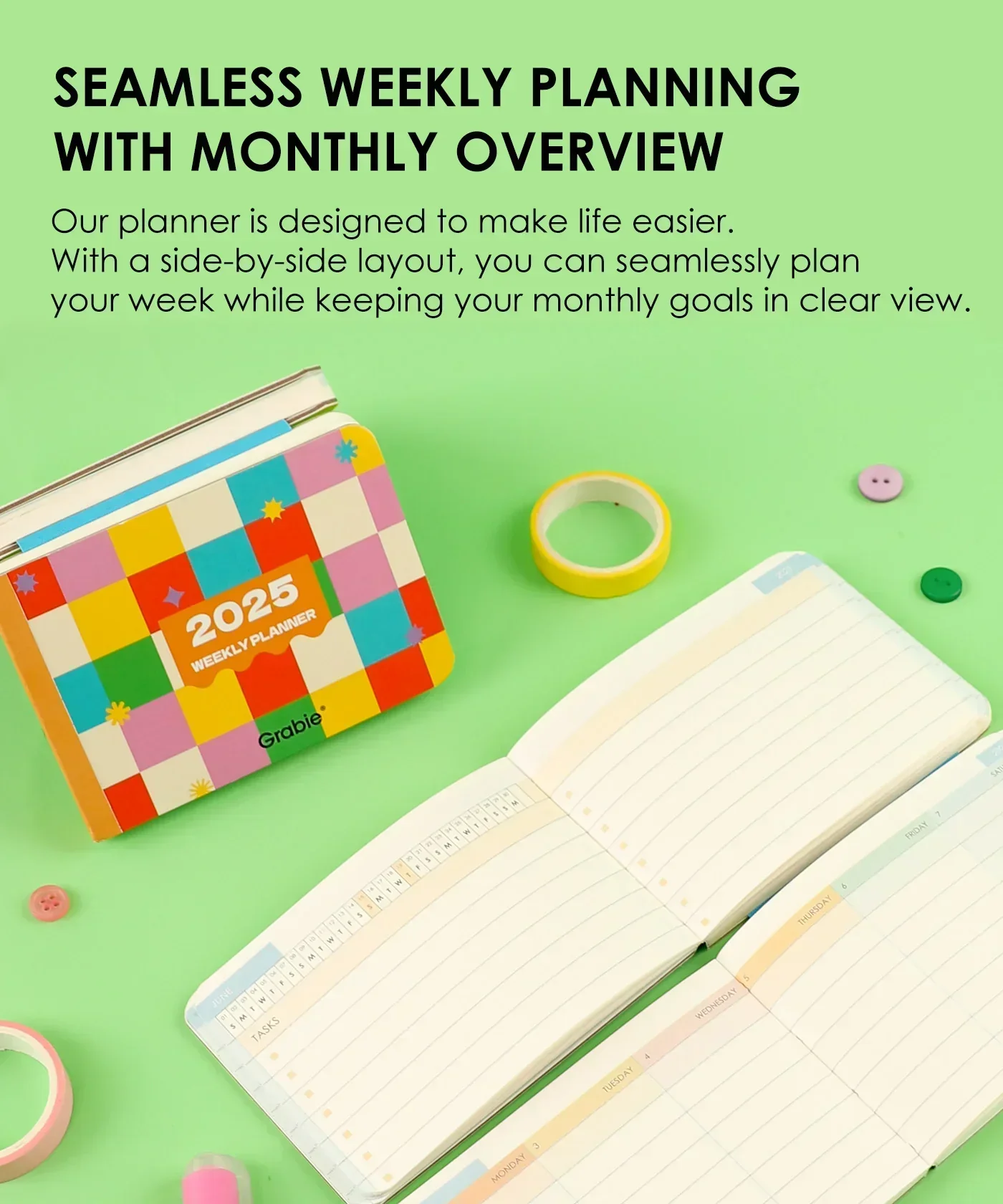 2-IN-1 2025 Monthly & Weekly Planner - Image 3