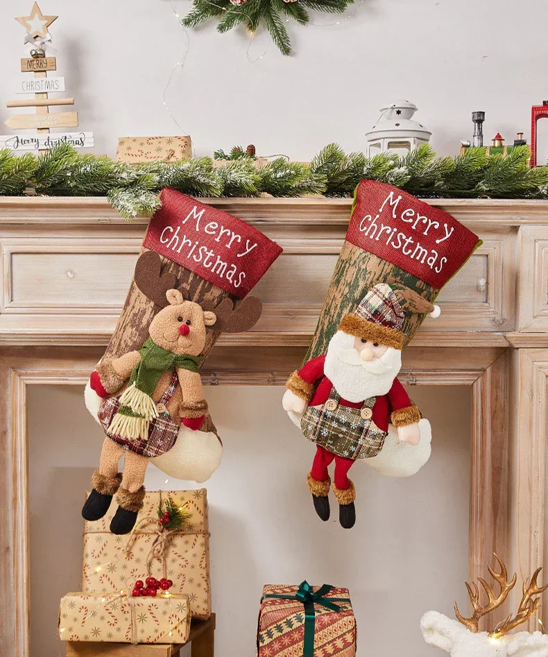 2 Pcs Large Size Christmas Stockings For Gift - Image 3