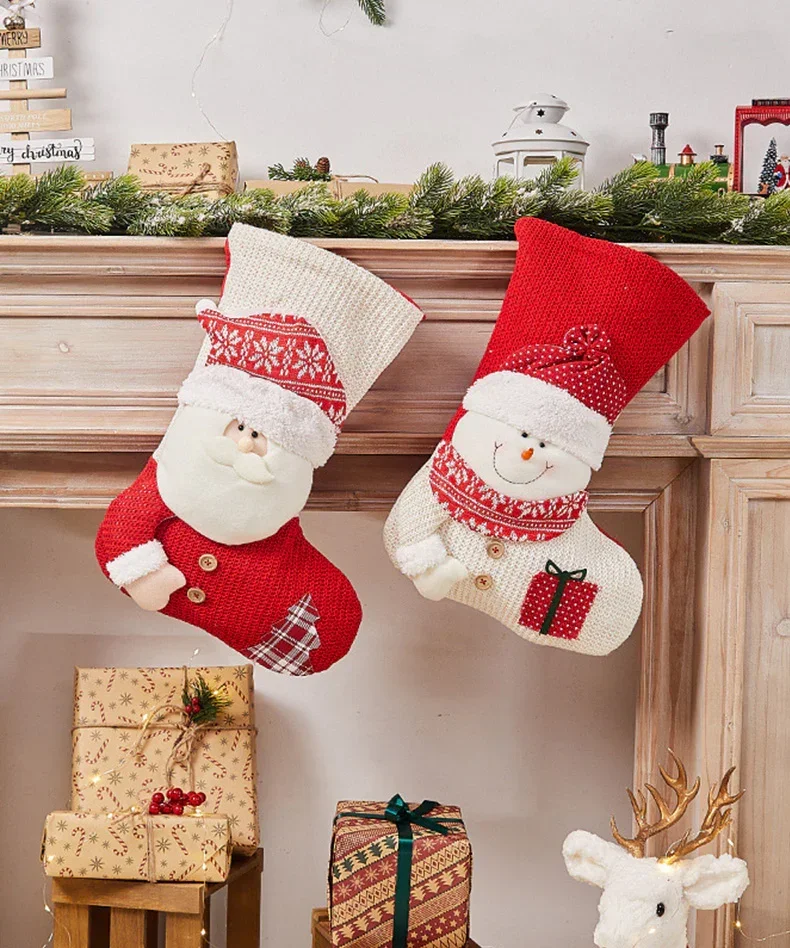2 Pcs Large Size Christmas Stockings For Gift - Image 4