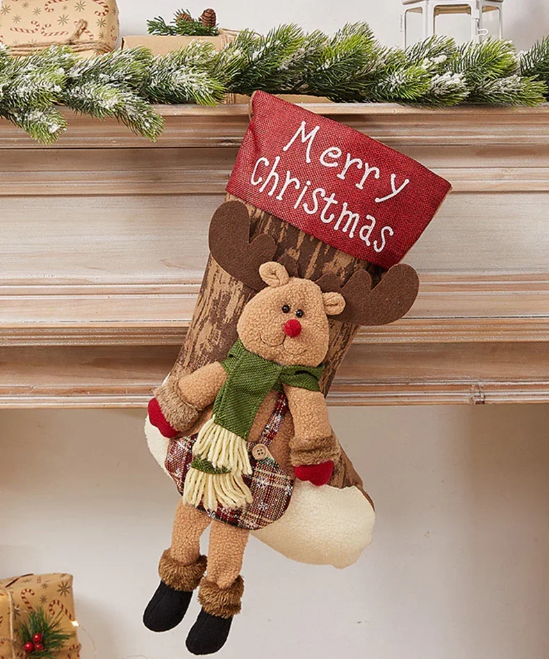 2 Pcs Large Size Christmas Stockings For Gift - Image 7