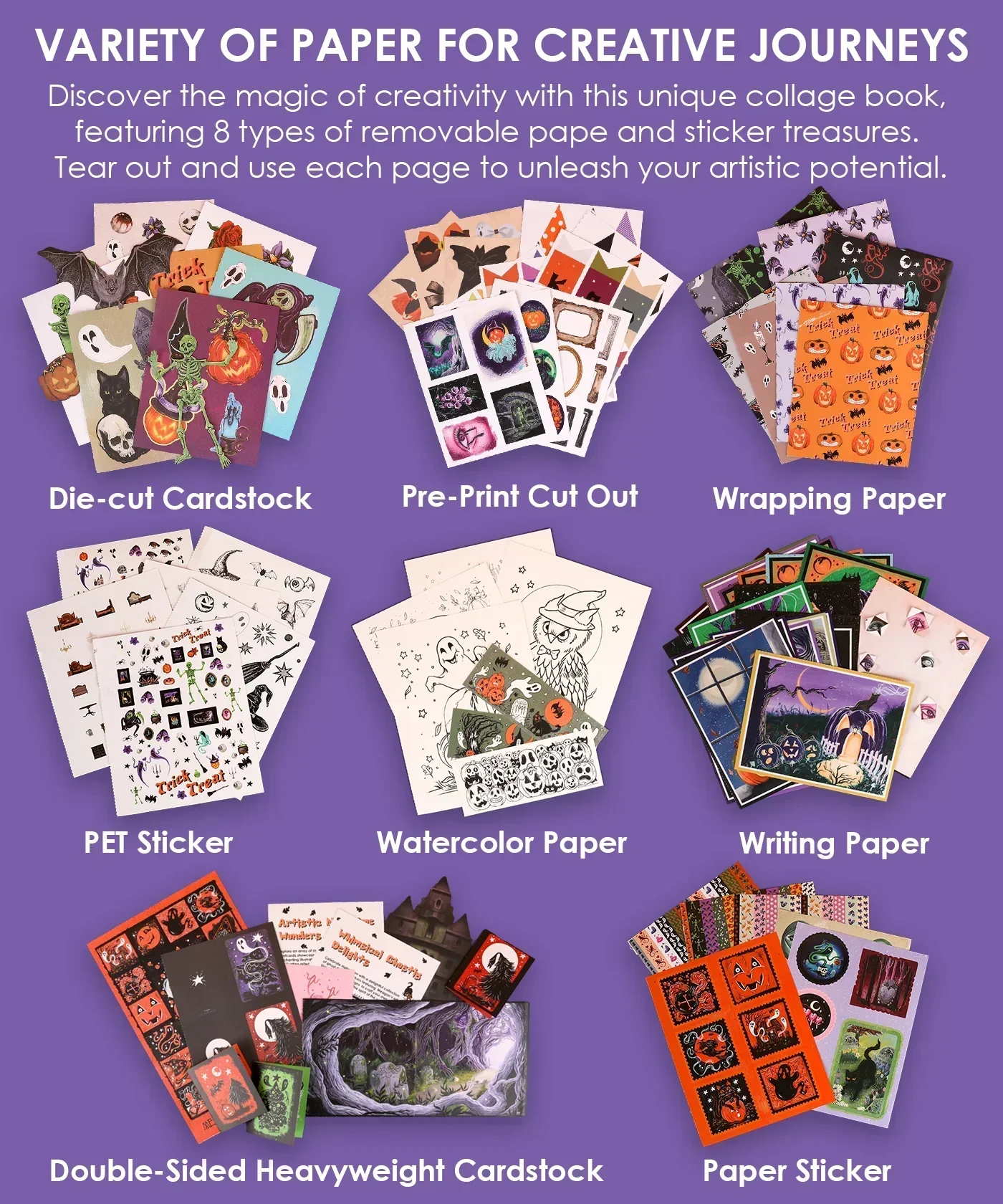 200+ Pages Halloween Party Night Collage Activity Book - Image 5