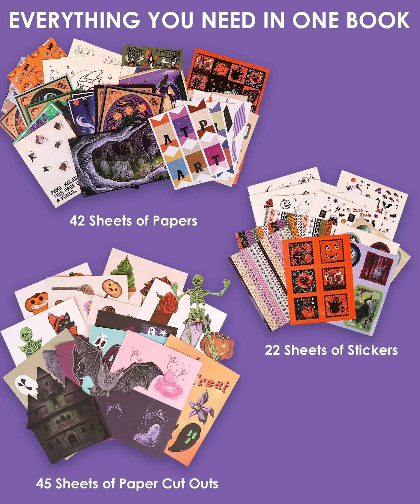 200+ Pages Halloween Party Night Collage Activity Book - Image 6