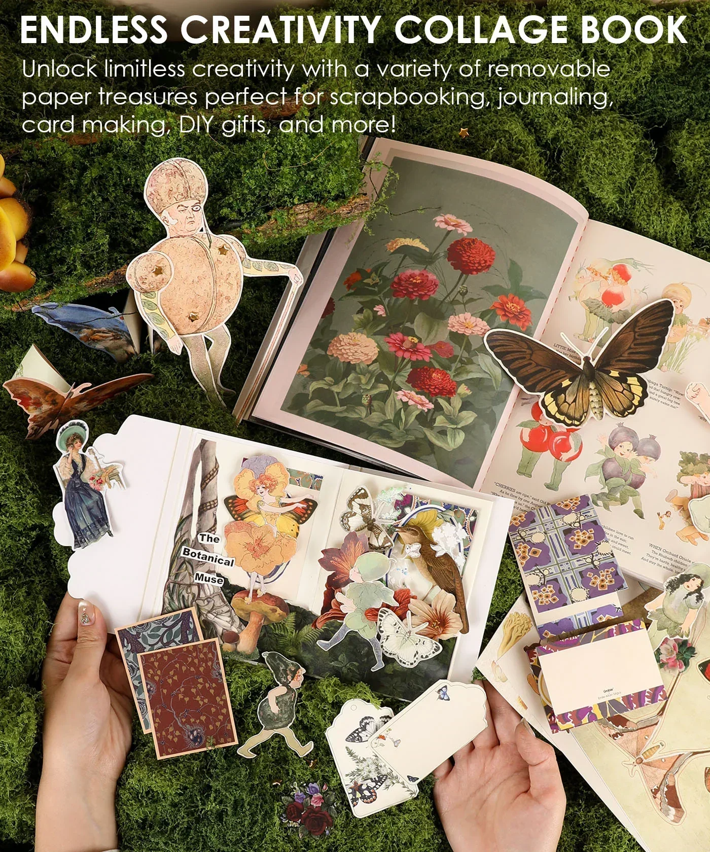 200+ Pages The Botanical Muse Collage Activity Book - Image 3