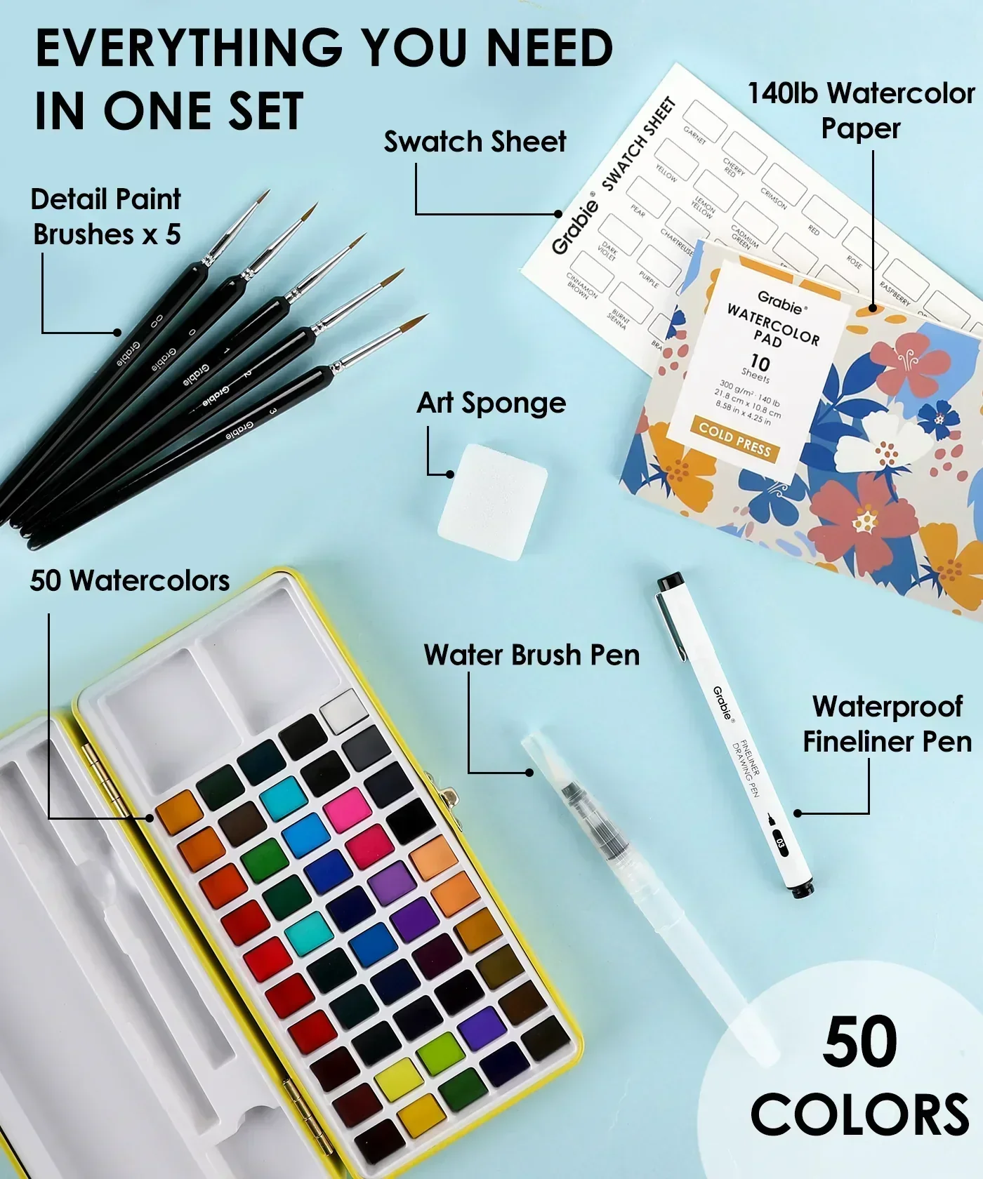2026 Watercolor Calendar & Creative Tools Set - Image 15