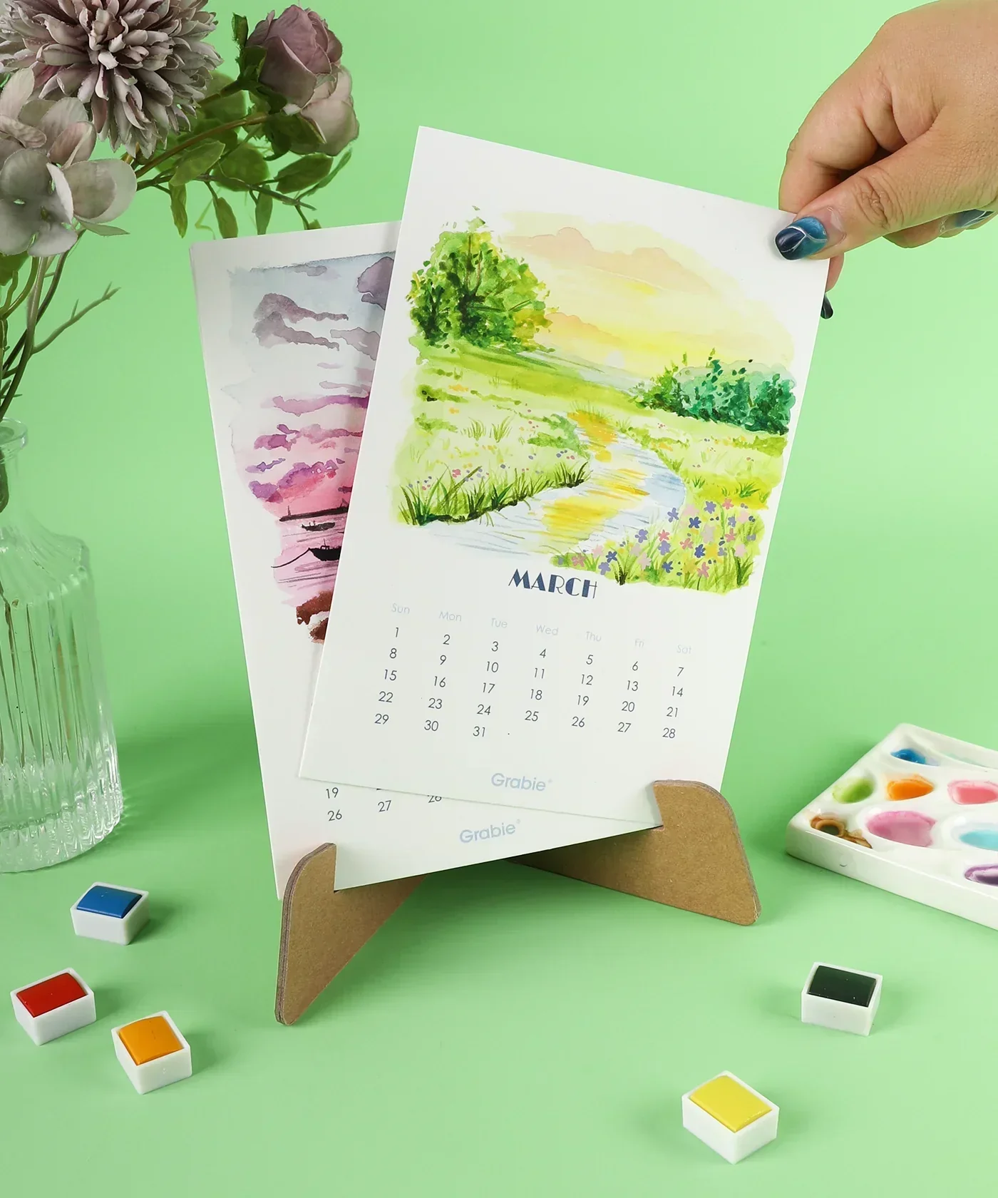 2026 Watercolor Calendar & Creative Tools Set - Image 7