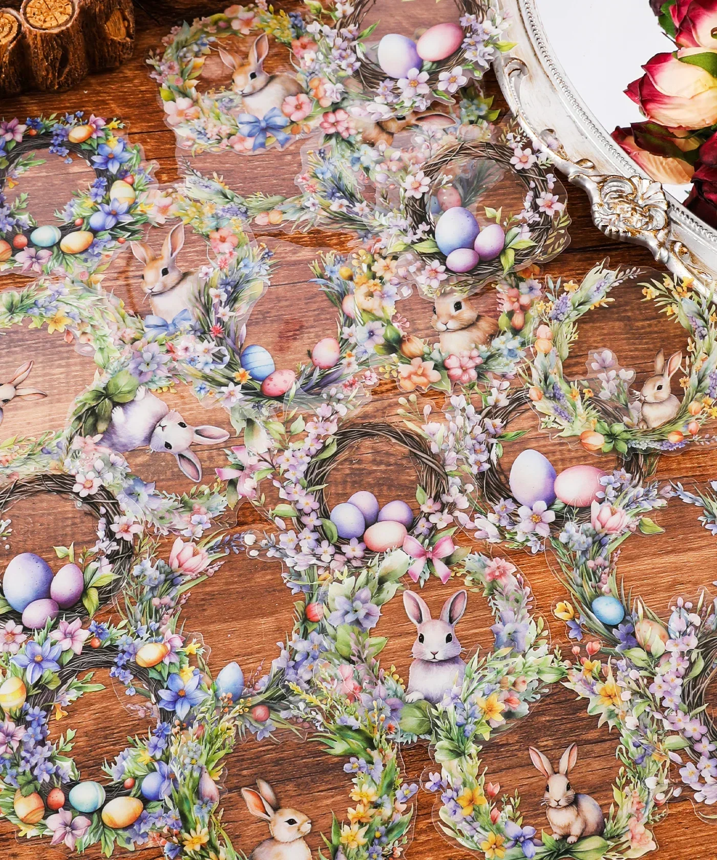 24 Pcs Grabie Exclusive Bunnies and Blooms Sticker Set - Image 3