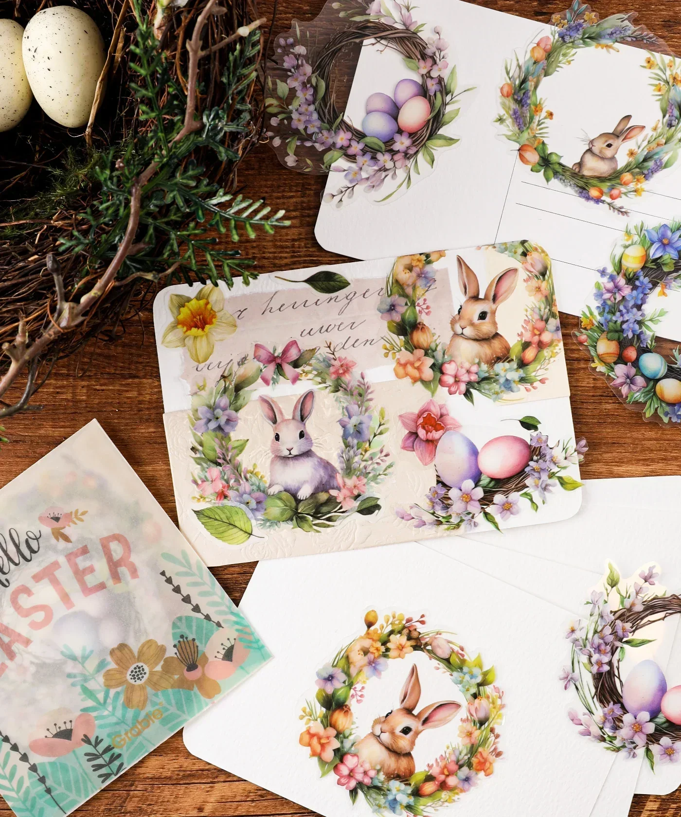 24 Pcs Grabie Exclusive Bunnies and Blooms Sticker Set - Image 4
