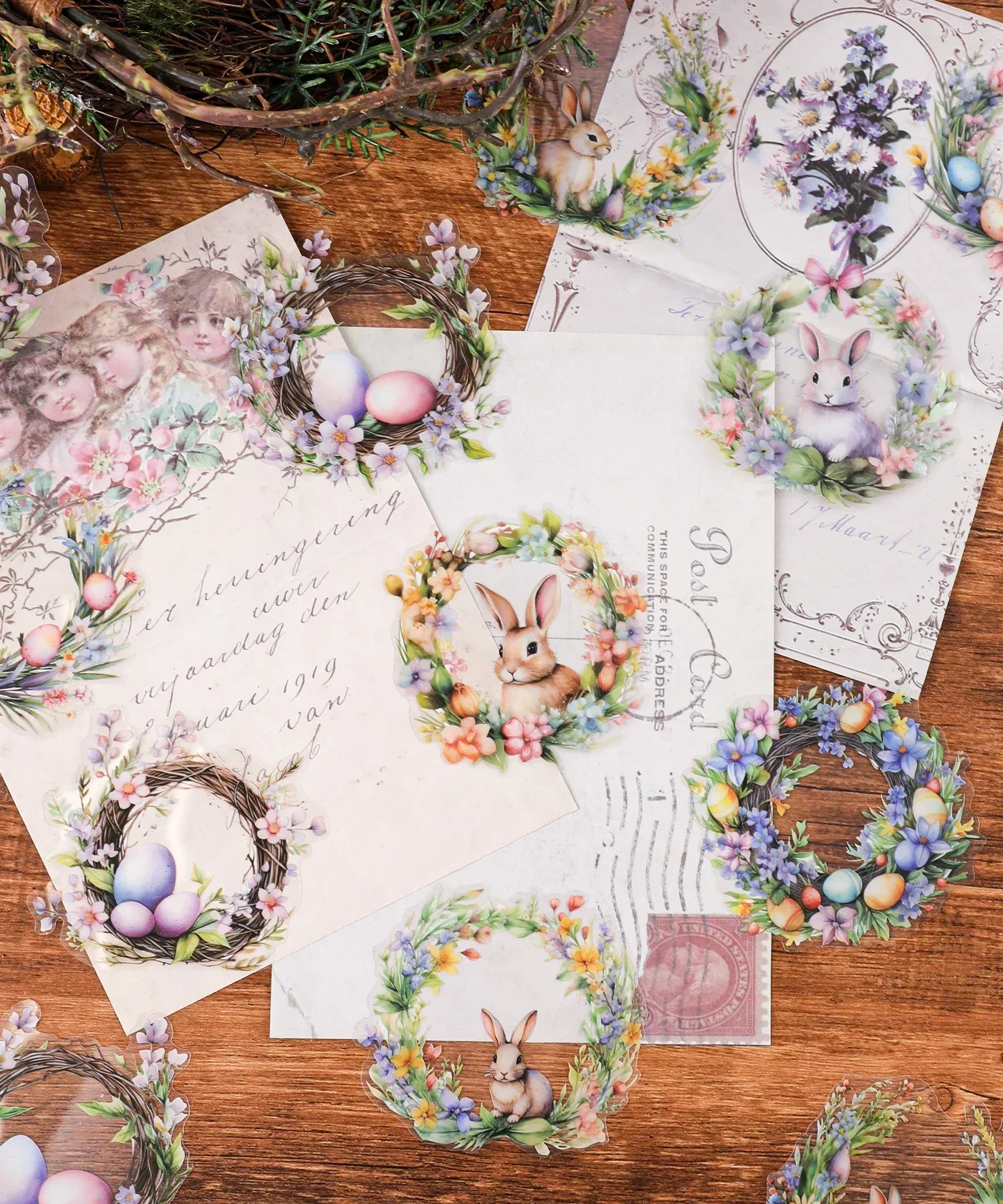 24 Pcs Grabie Exclusive Bunnies and Blooms Sticker Set - Image 6