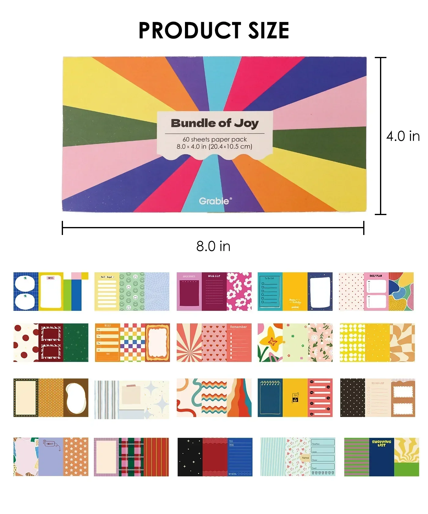 60 Sheets Grabie Exclusive Bundle Of Joy Desktop Notepad Jotter - Image 6