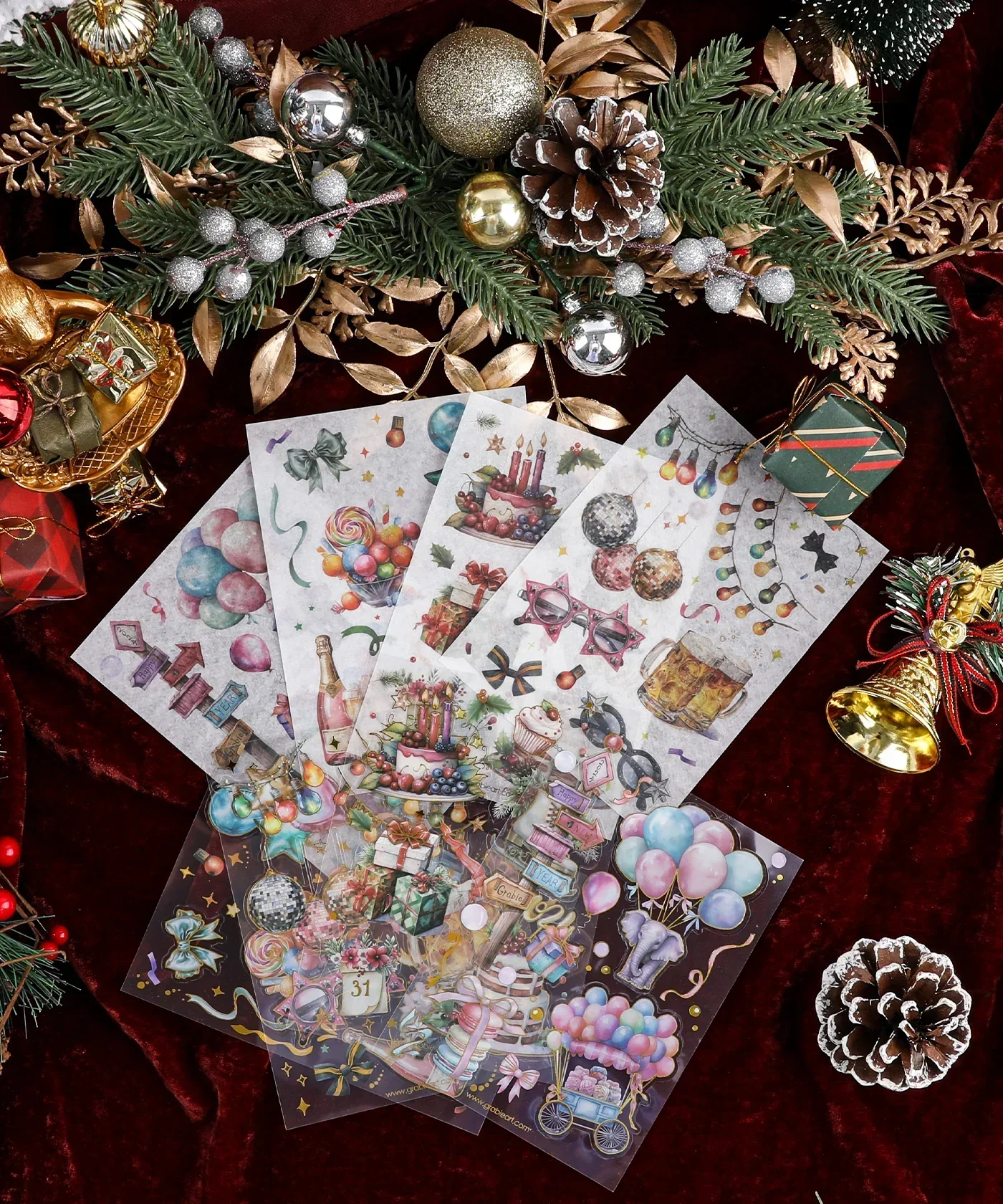 8 Sheets Grabie Exclusive New Year Sticker Set - Image 3