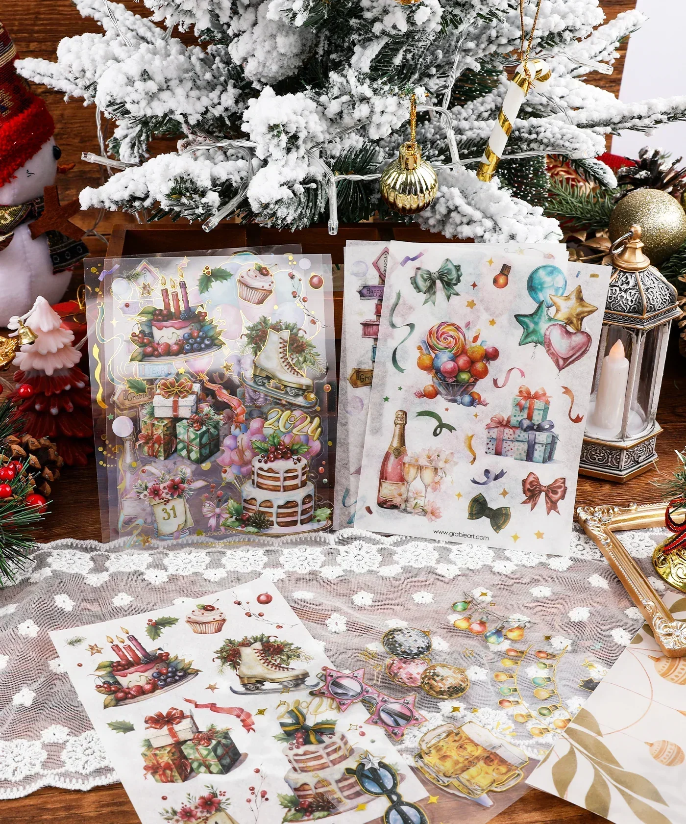 8 Sheets Grabie Exclusive New Year Sticker Set - Image 4