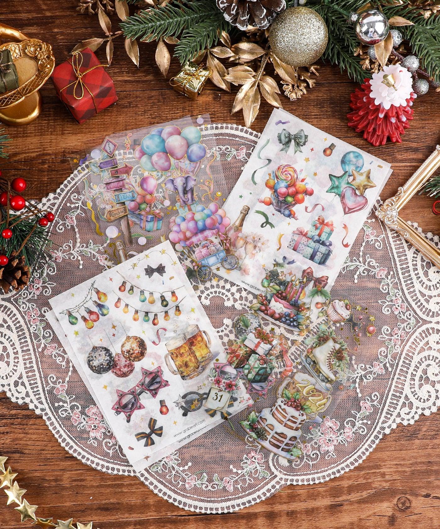 8 Sheets Grabie Exclusive New Year Sticker Set - Image 5