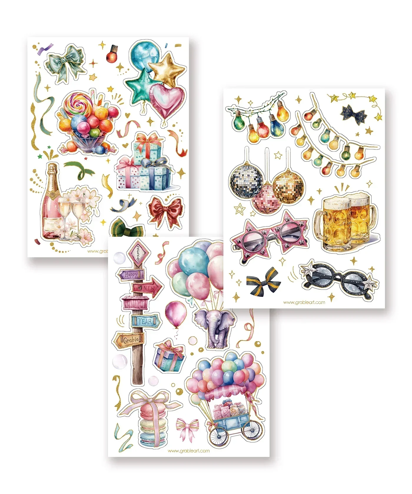 8 Sheets Grabie Exclusive New Year Sticker Set - Image 9
