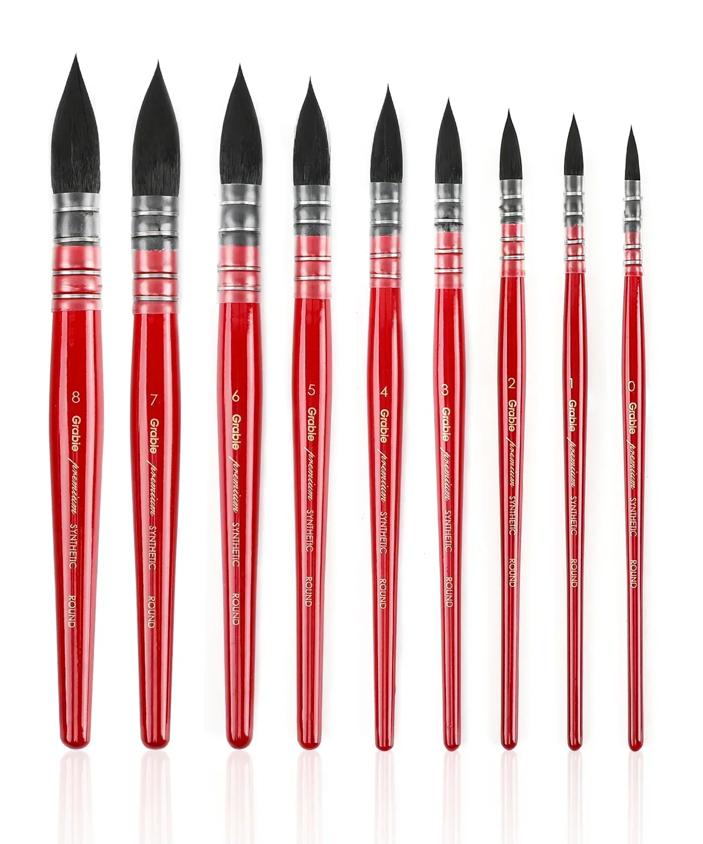 Professional Synthetic Quill Paint Brush Set Of 9 - Image 10