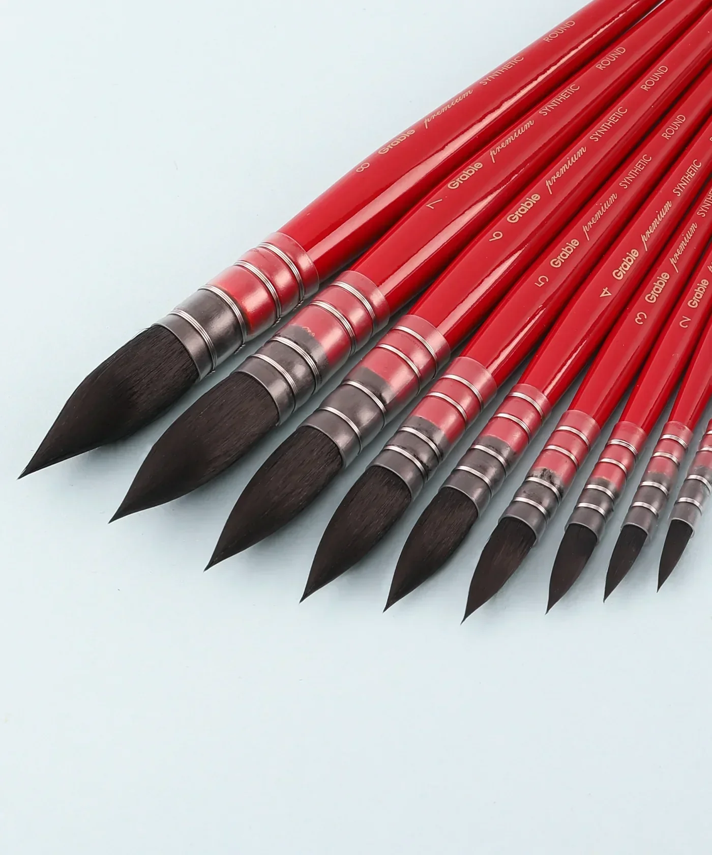 Professional Synthetic Quill Paint Brush Set Of 9 - Image 7