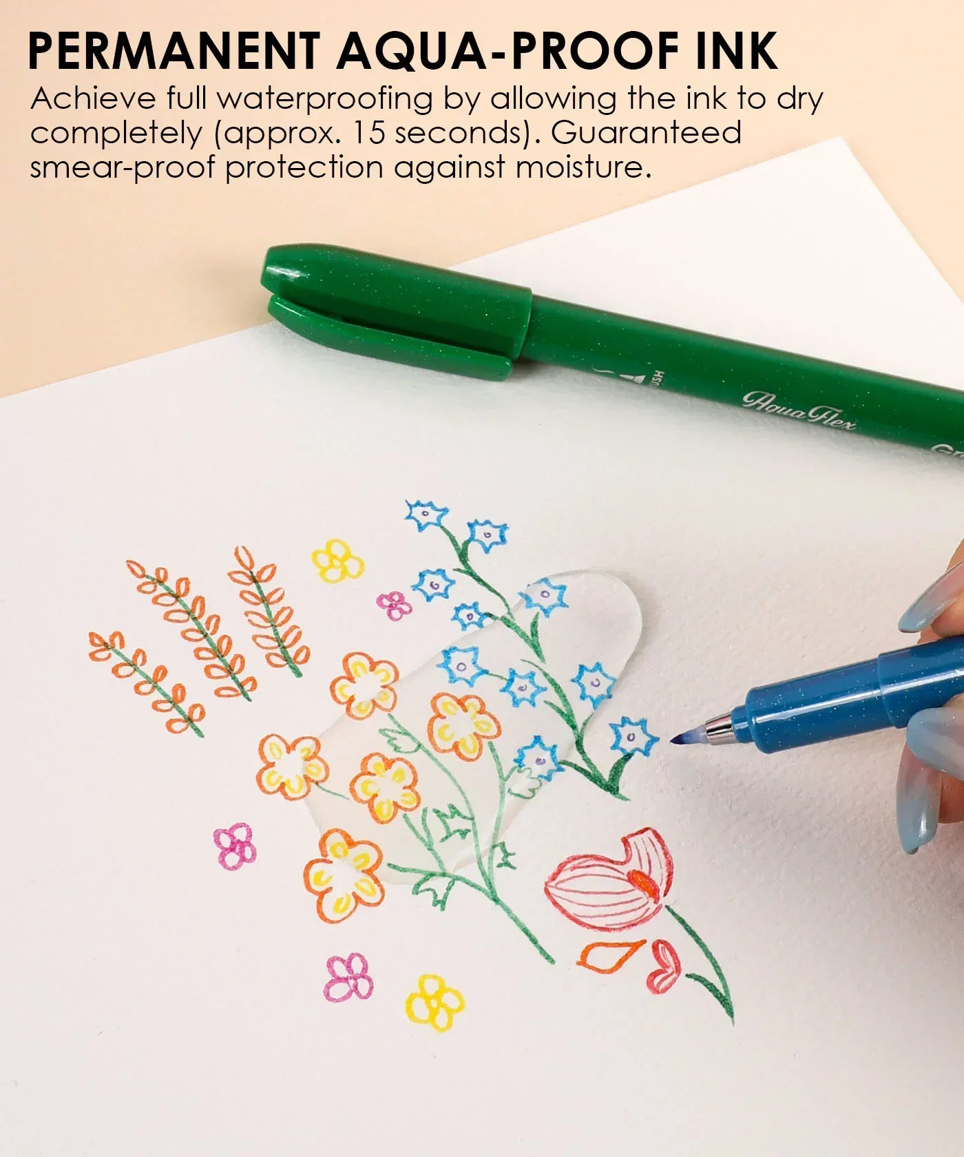 AquaFlex Sign Brush Pen Set of 12 - Image 4