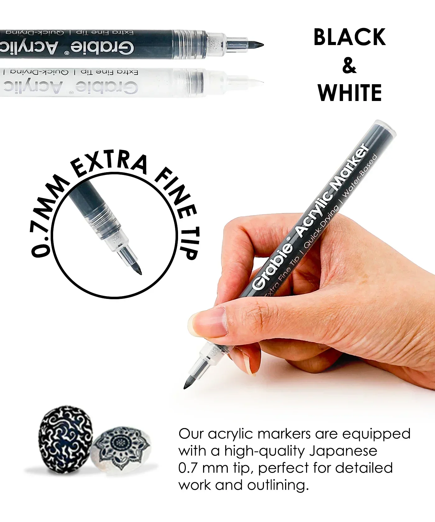Extra Fine Tip Acrylic Paint Marker Set Of 6 - Image 3