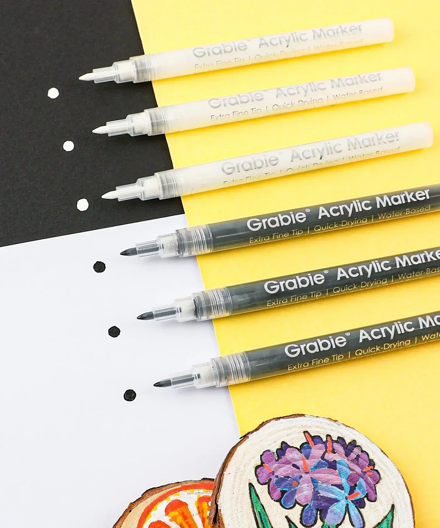 Extra Fine Tip Acrylic Paint Marker Set Of 6 - Image 5