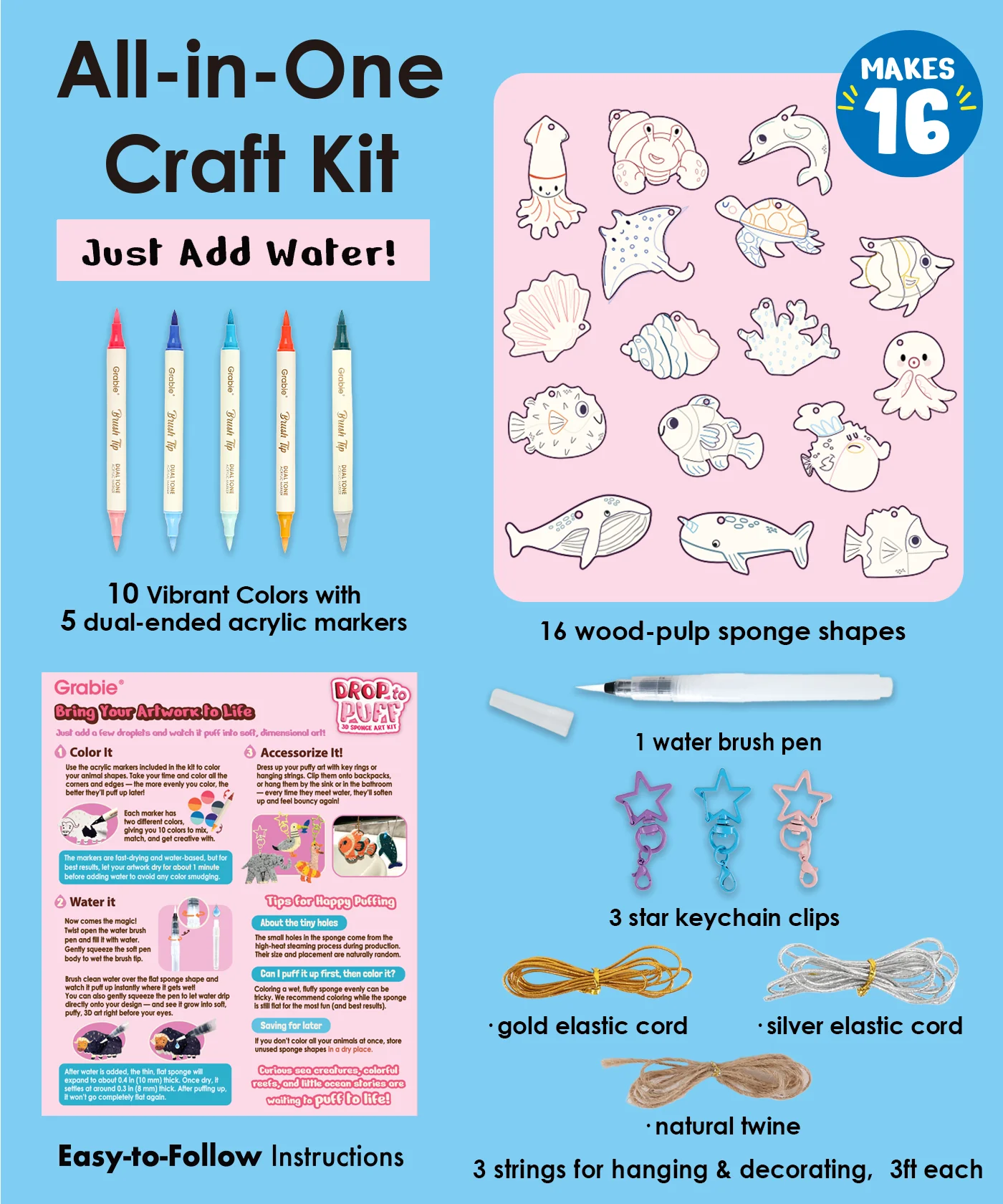 Drop to Puff 3D Sponge Art Kit - Image 13