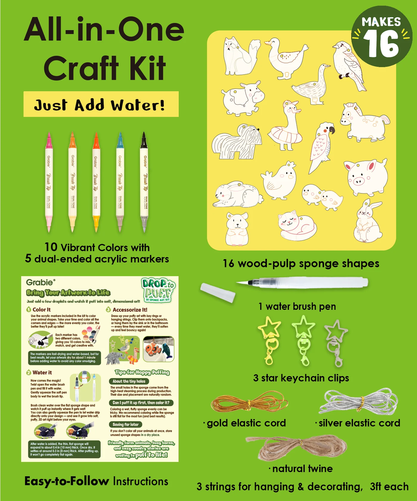 Drop to Puff 3D Sponge Art Kit - Image 4