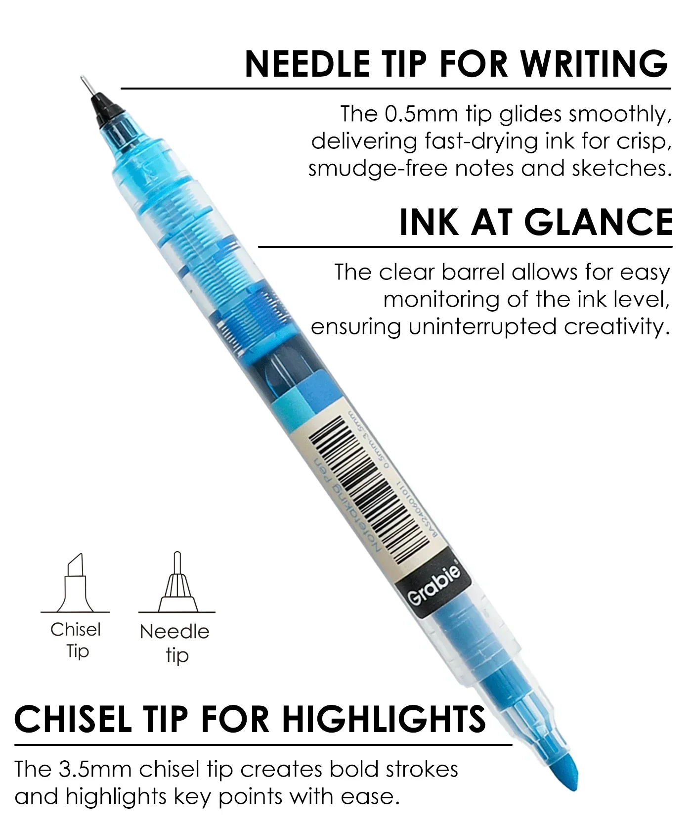 Dual-Tip Notetaking Pen Set Of 6 - Image 5