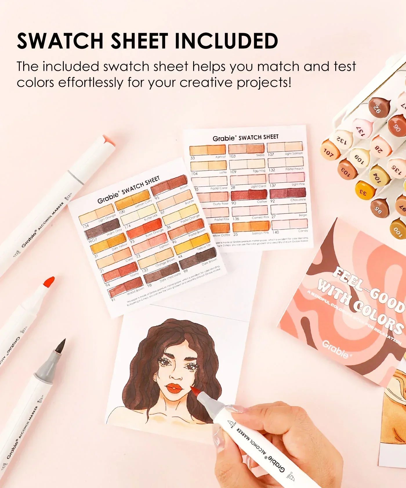 Dual-Tip Skin Tone Alcohol-Based Marker Set of 36 - Image 5