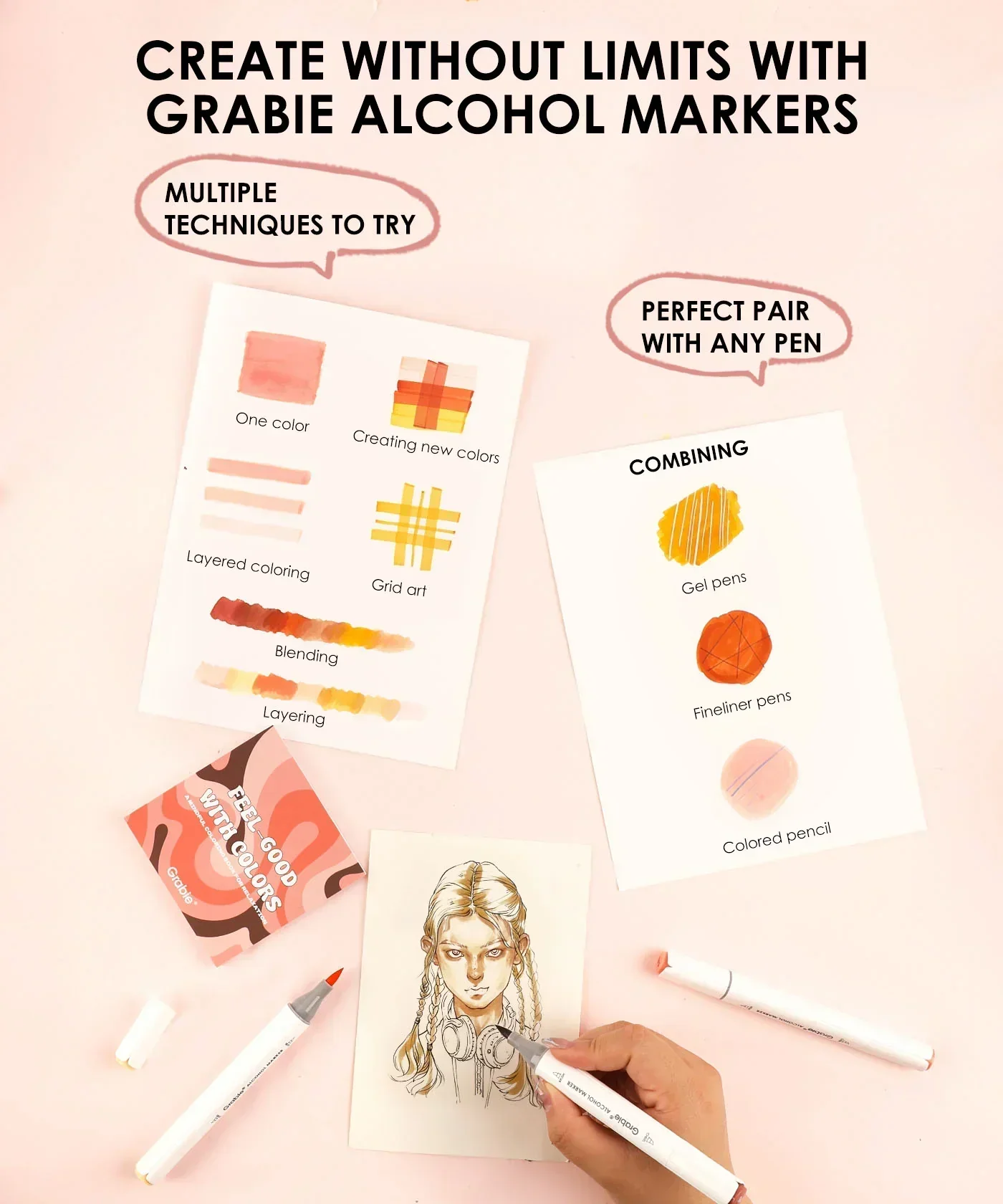 Dual-Tip Skin Tone Alcohol-Based Marker Set of 36 - Image 8