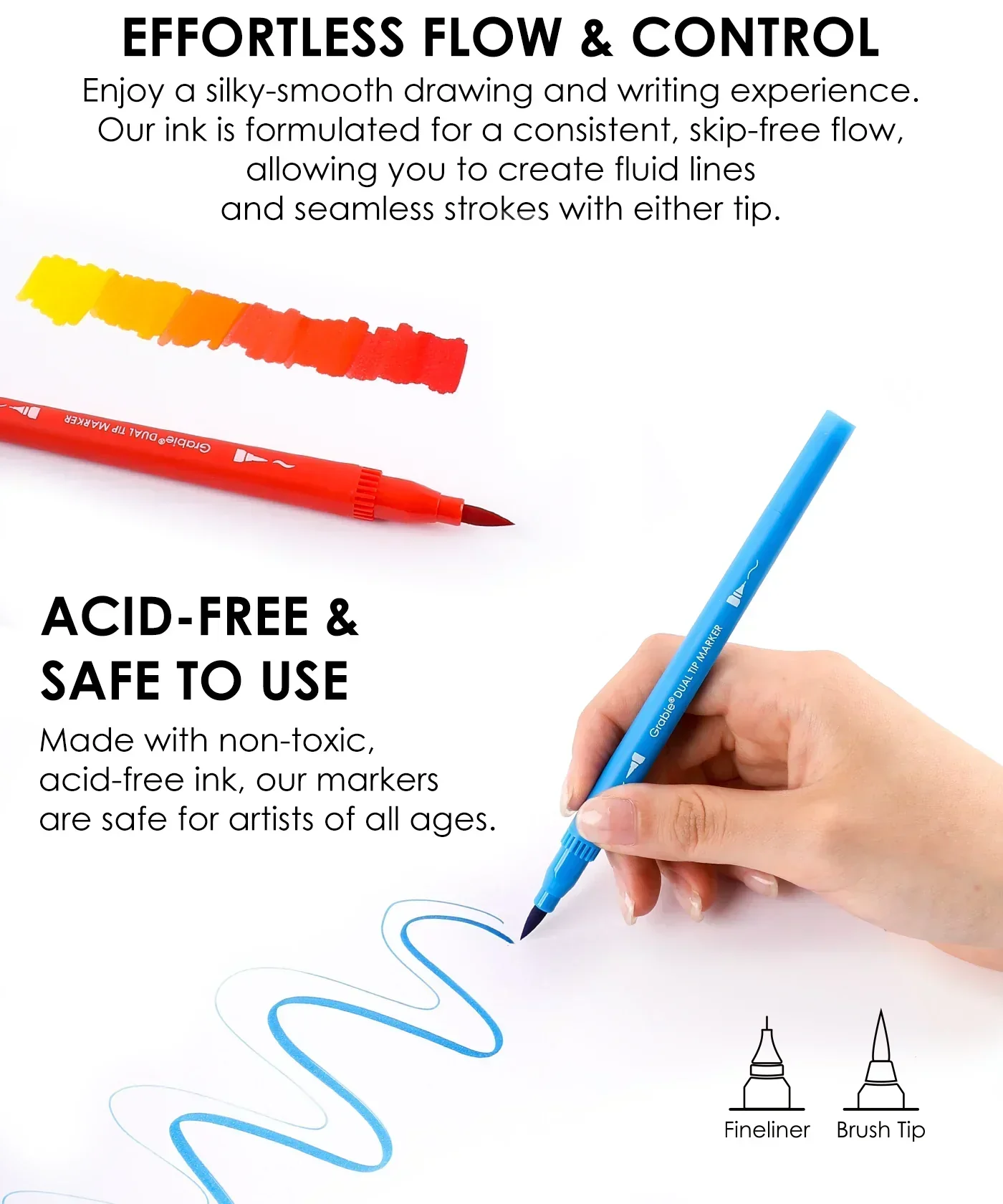 Dual Tip Water-Based Sketch Marker Set of 100 - Image 4