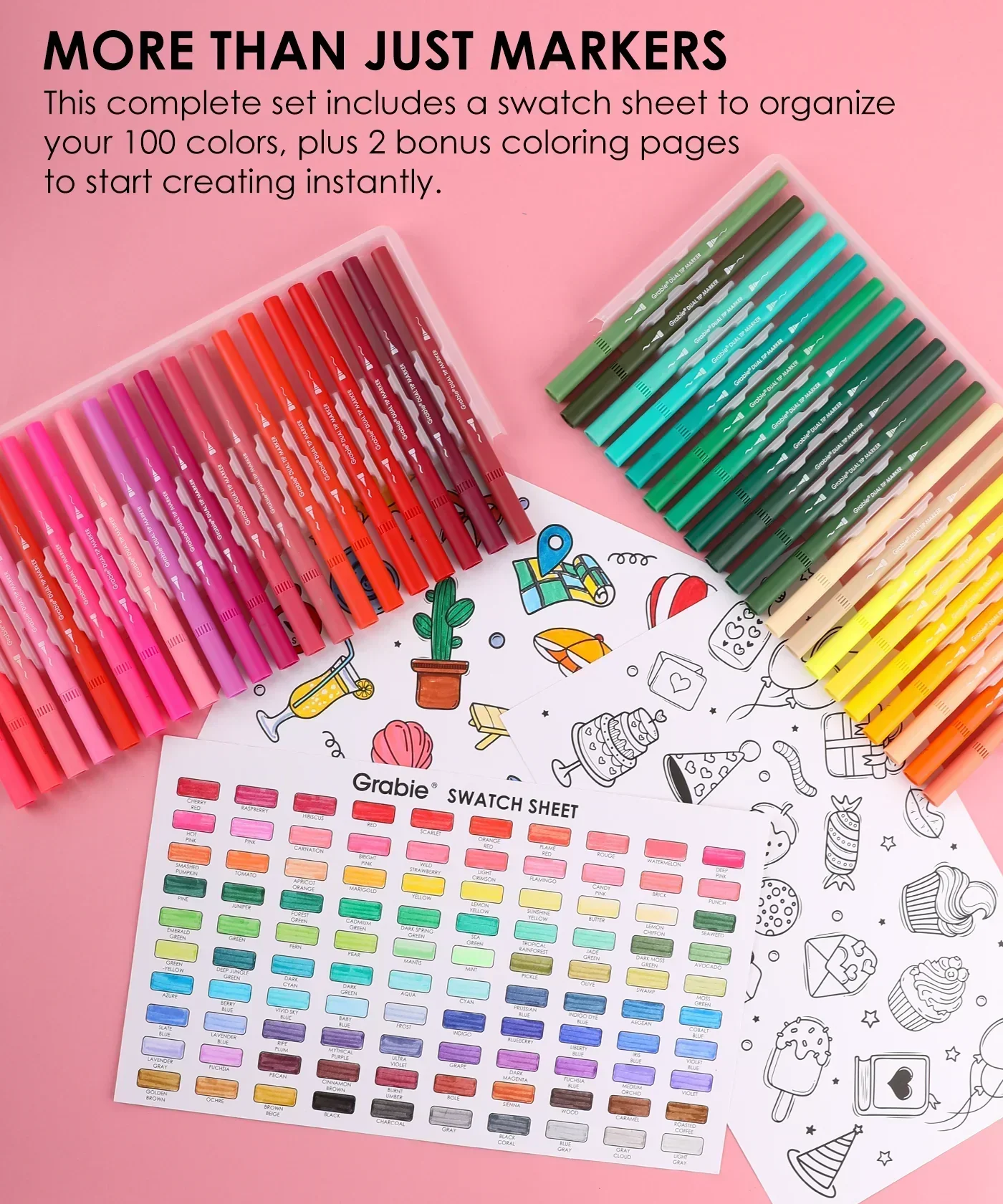 Dual Tip Water-Based Sketch Marker Set of 100 - Image 5
