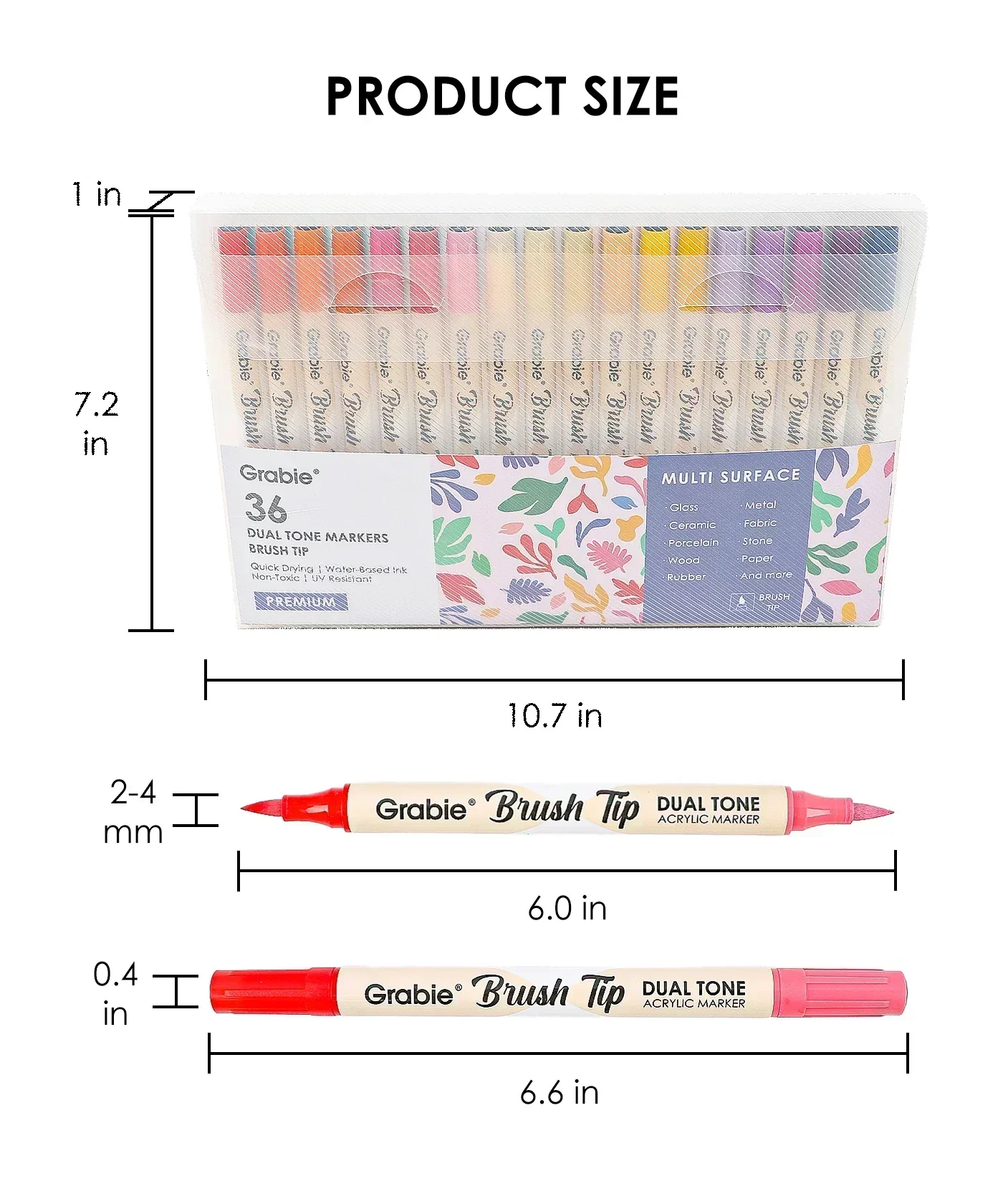 Dual Tone Brush Tip Acrylic Paint Marker Set - Image 11