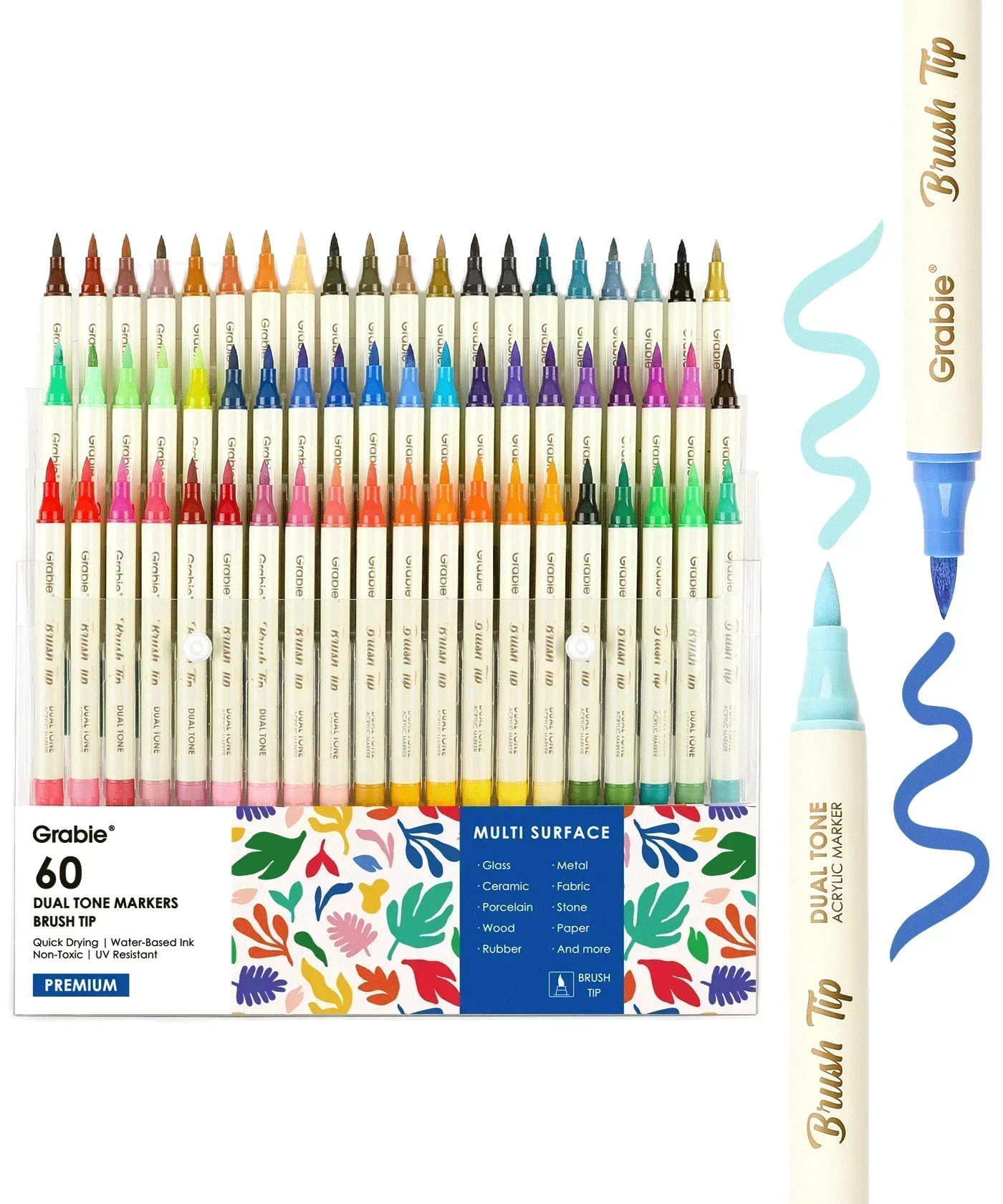 Dual Tone Brush Tip Acrylic Paint Marker Set - Image 13
