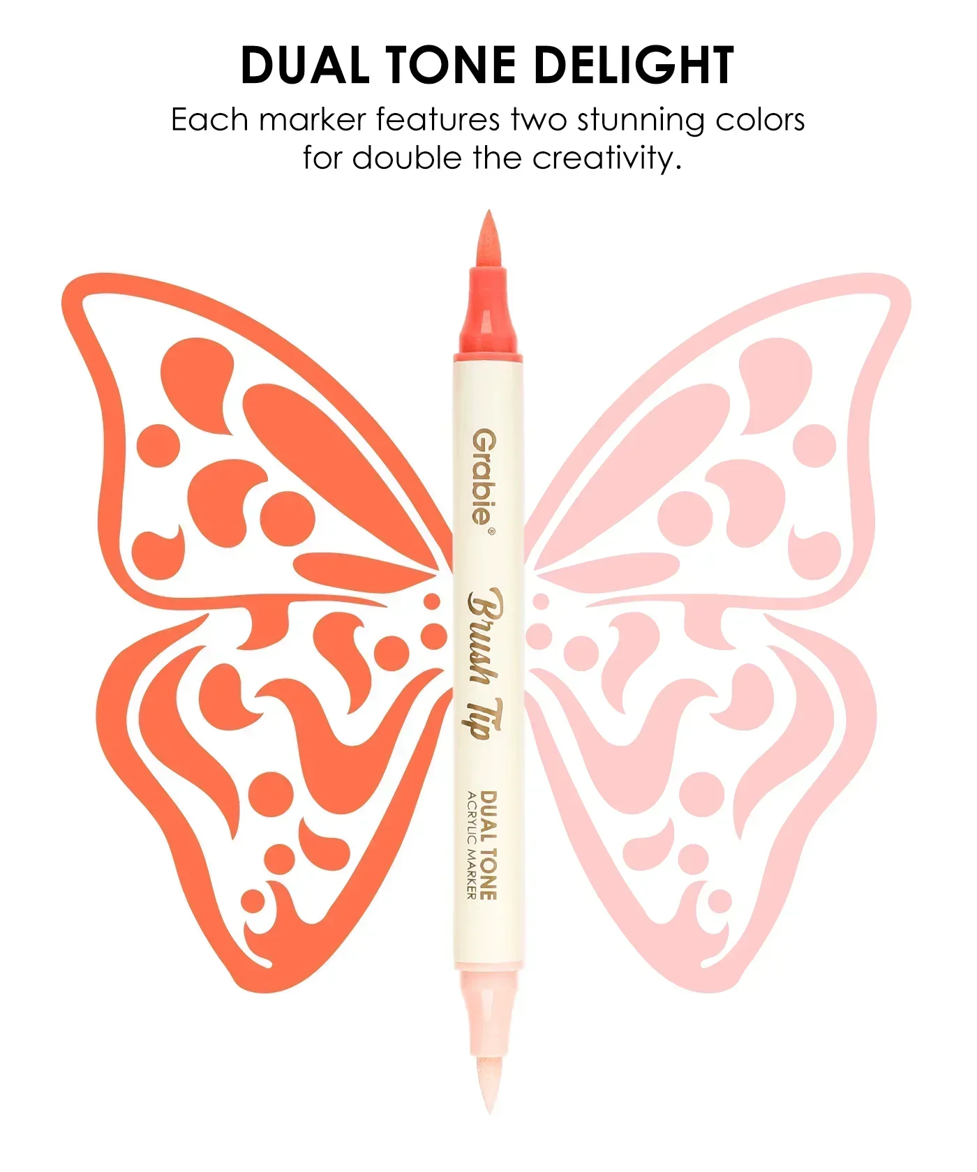 Dual Tone Brush Tip Acrylic Paint Marker Set - Image 16