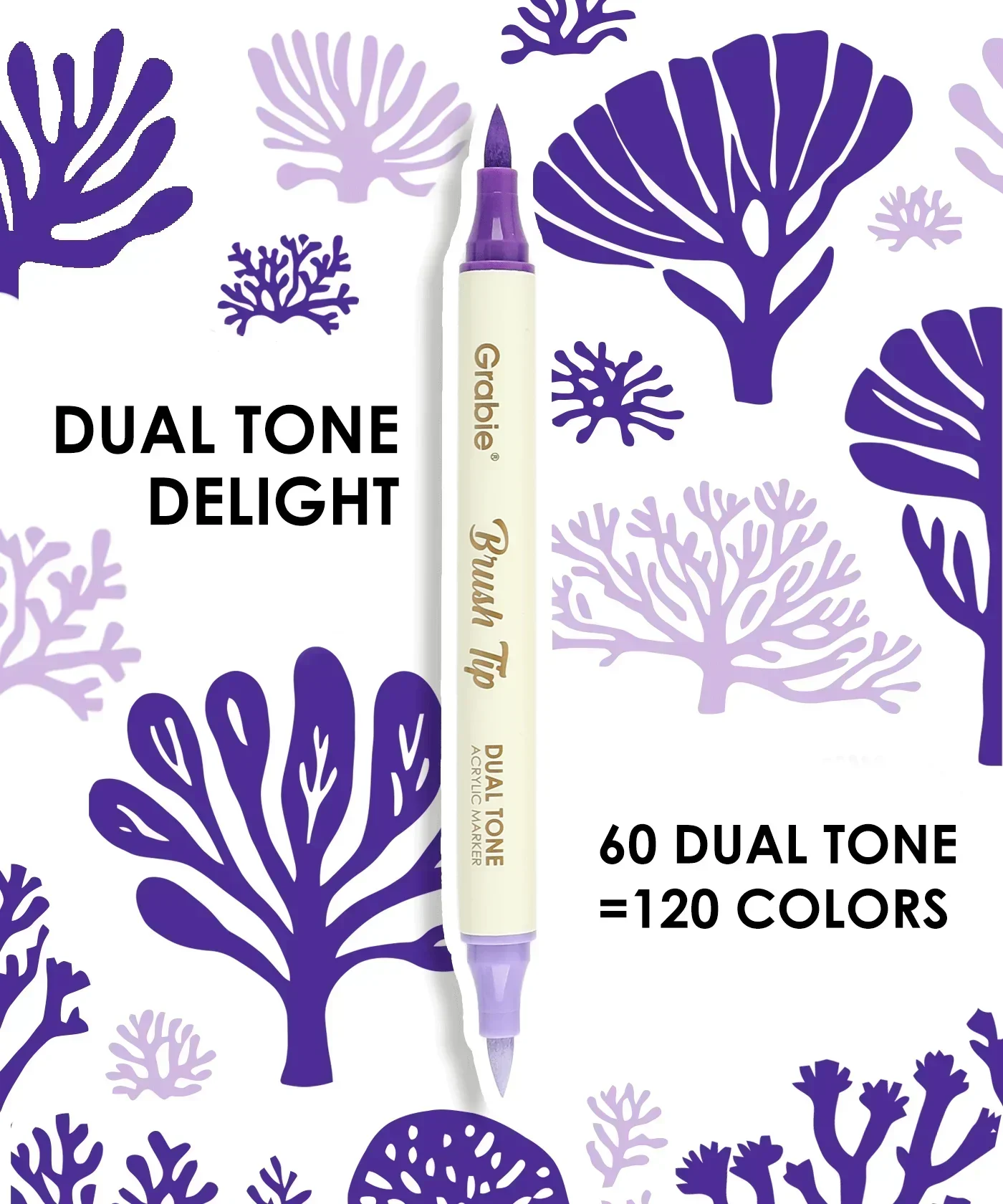 Dual Tone Brush Tip Acrylic Paint Marker Set - Image 17