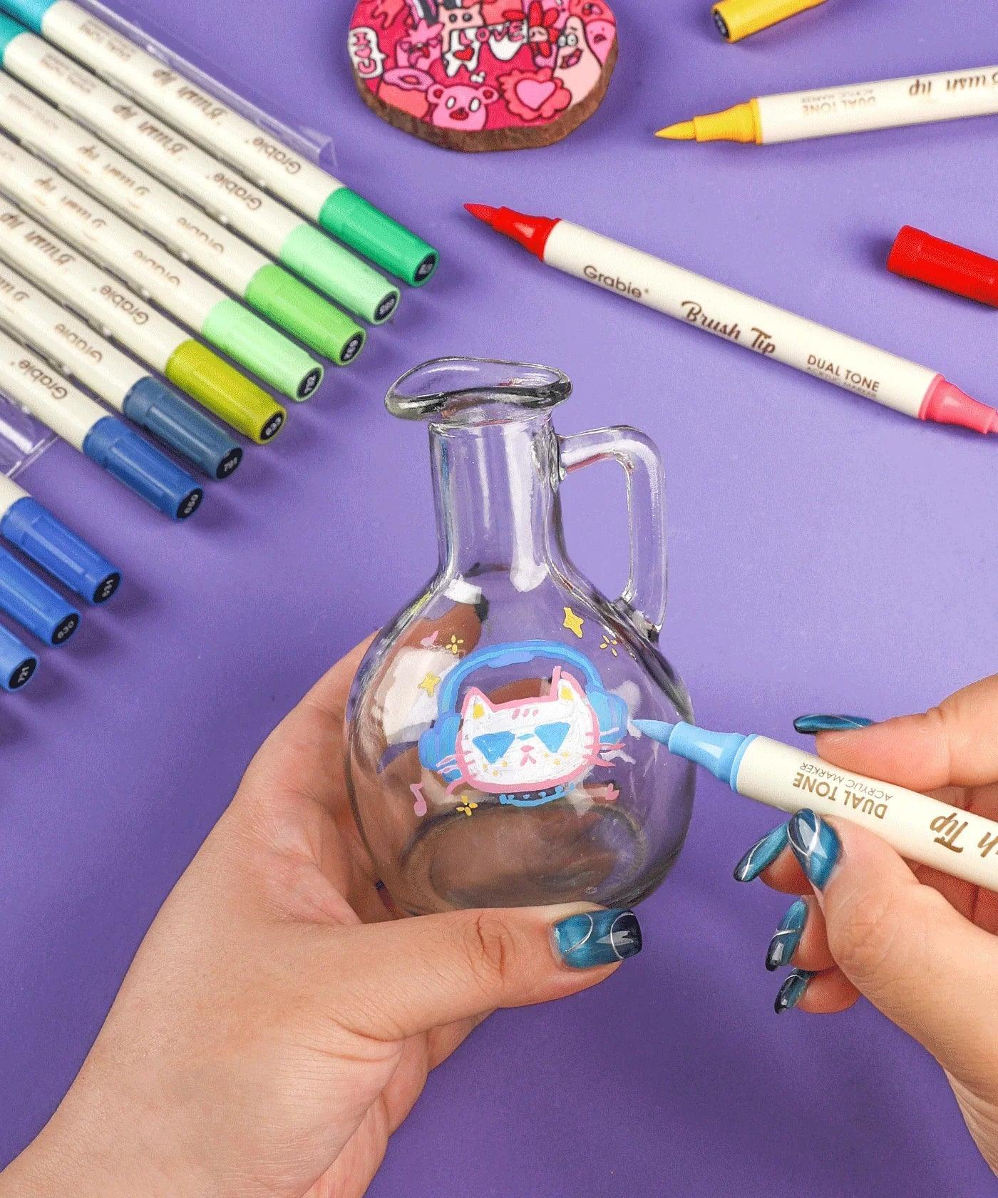 Dual Tone Brush Tip Acrylic Paint Marker Set - Image 19