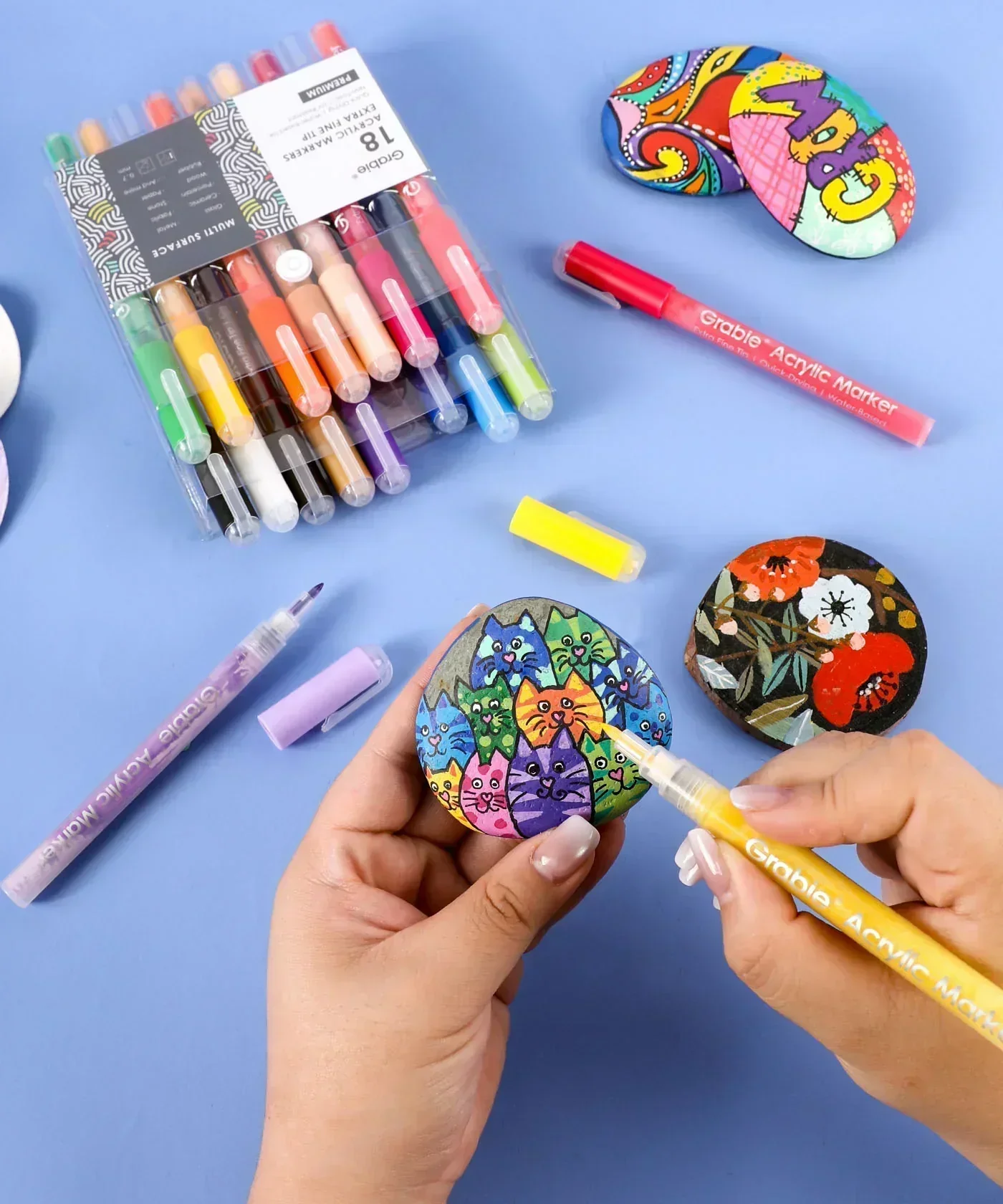 Extra Fine Tip Acrylic Paint Marker Set of 18 - Image 5