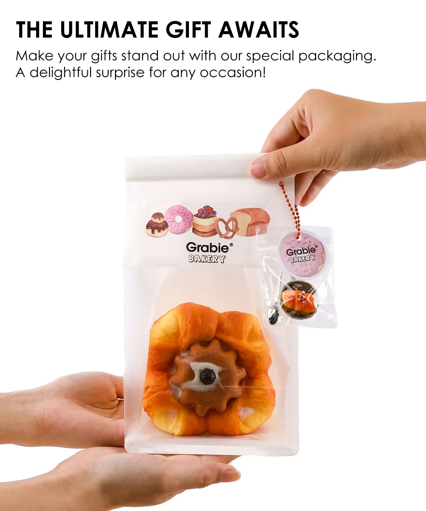 Feel-Good Stress Relief Foam Squishy - Chocolate Flower Bread - Image 5