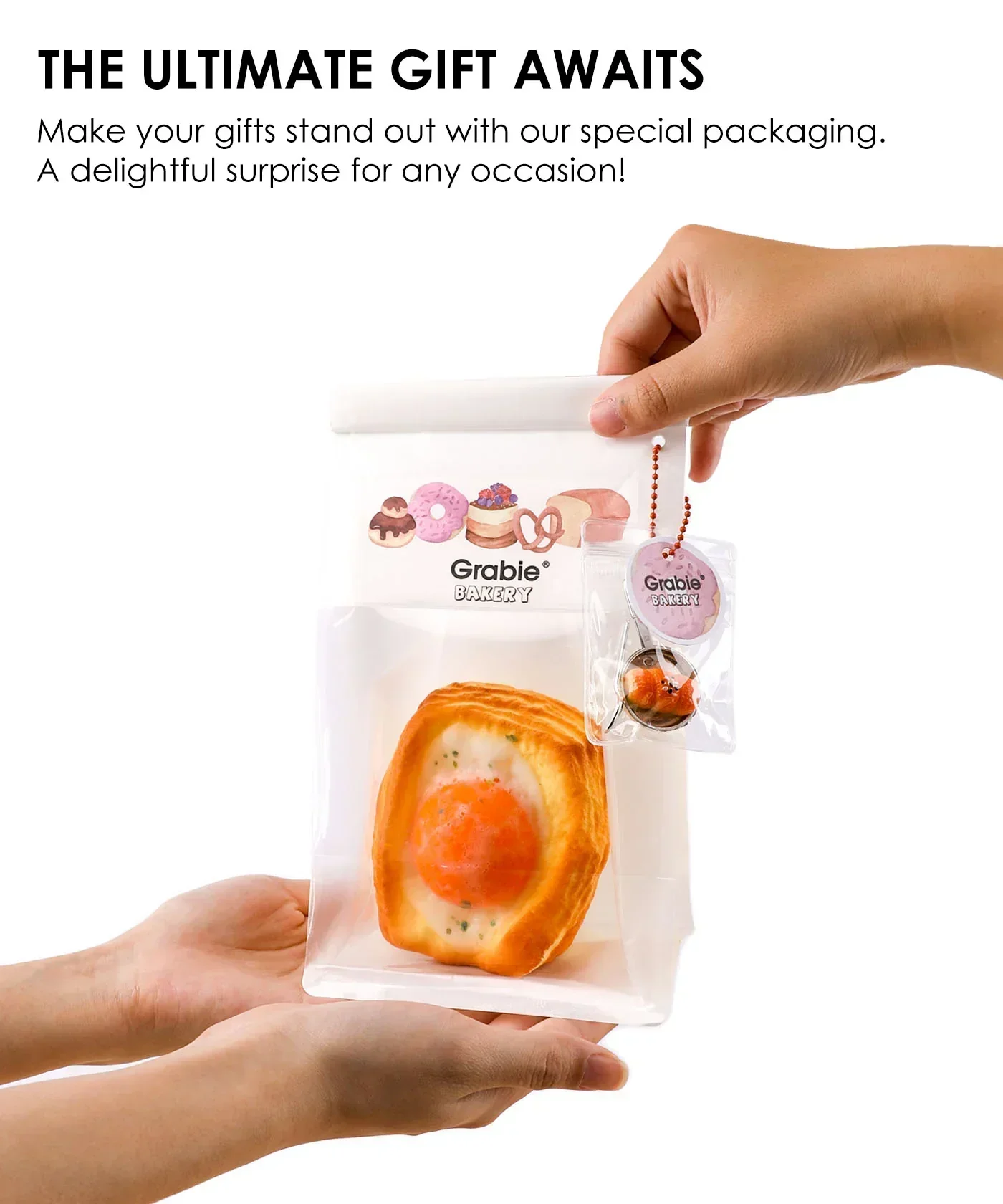 Feel-Good Stress Relief Foam Squishy - Fried Egg Bun - Image 5