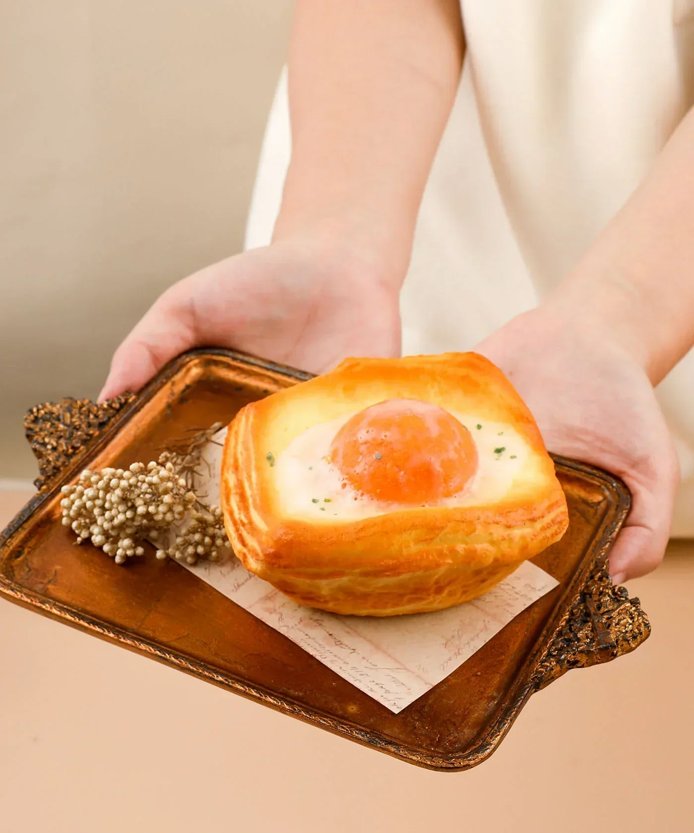 Feel-Good Stress Relief Foam Squishy - Fried Egg Bun - Image 6