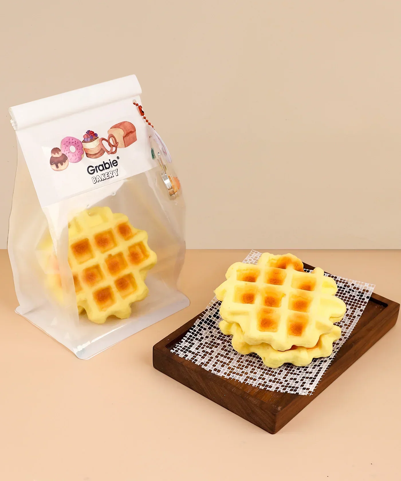 Feel-Good Stress Relief Foam Squishy - Waffle Sandwich - Image 3