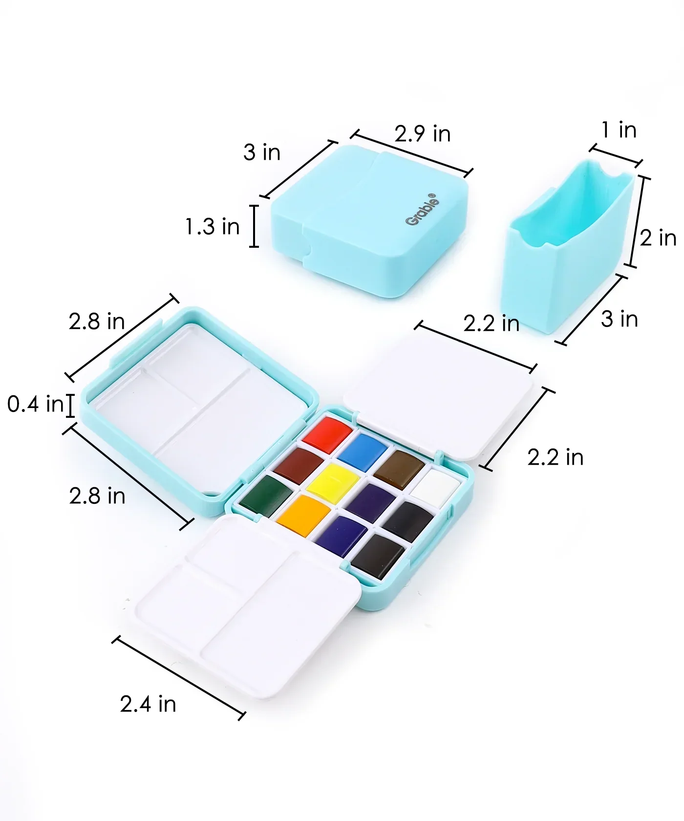 Foldable Watercolor Pocket Set of 12 - Forest Colors - Image 8